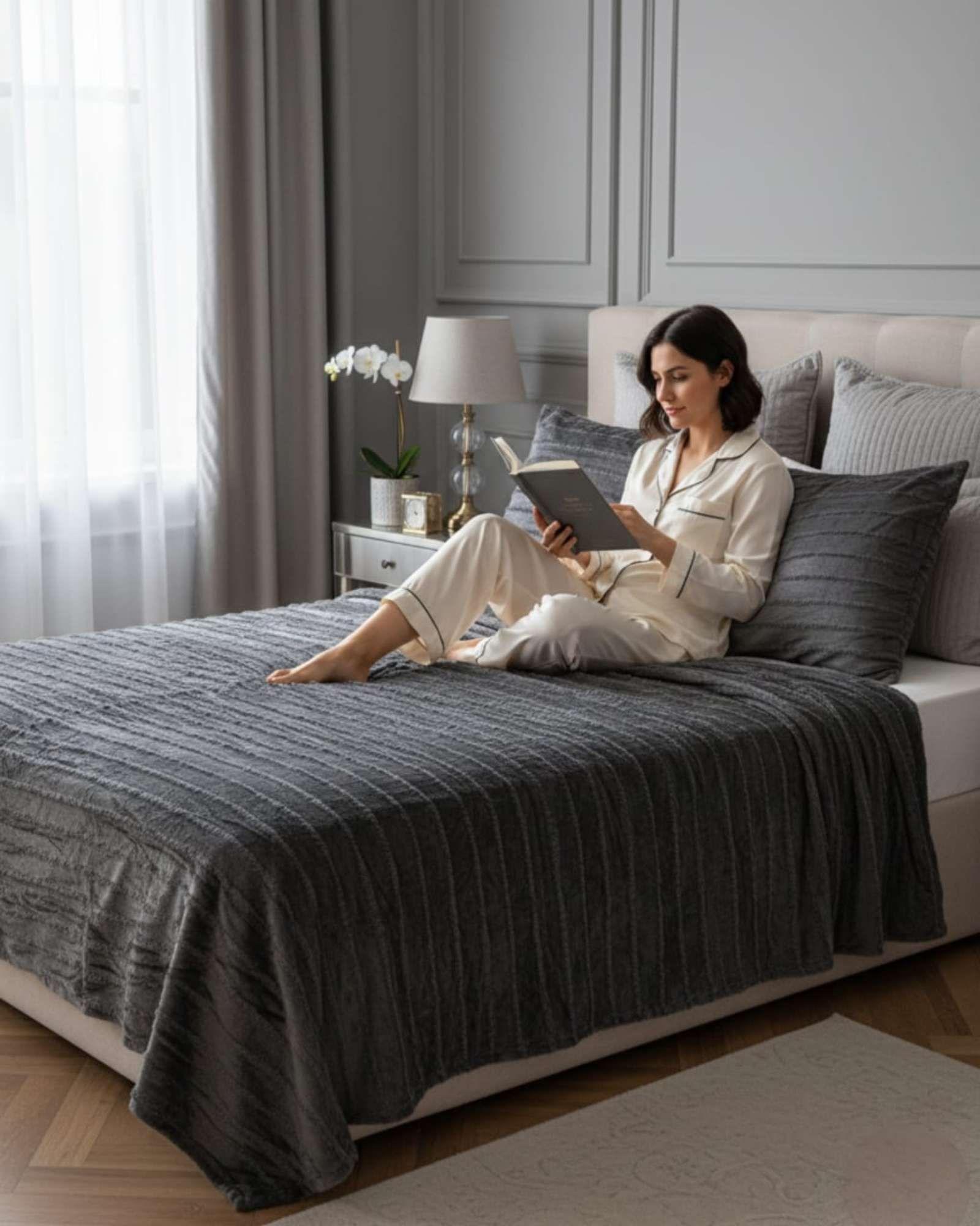 Frazada Soft Premium Estilo Boho Nórdico 2 Plazas Extra Suave y Liviana A4-3