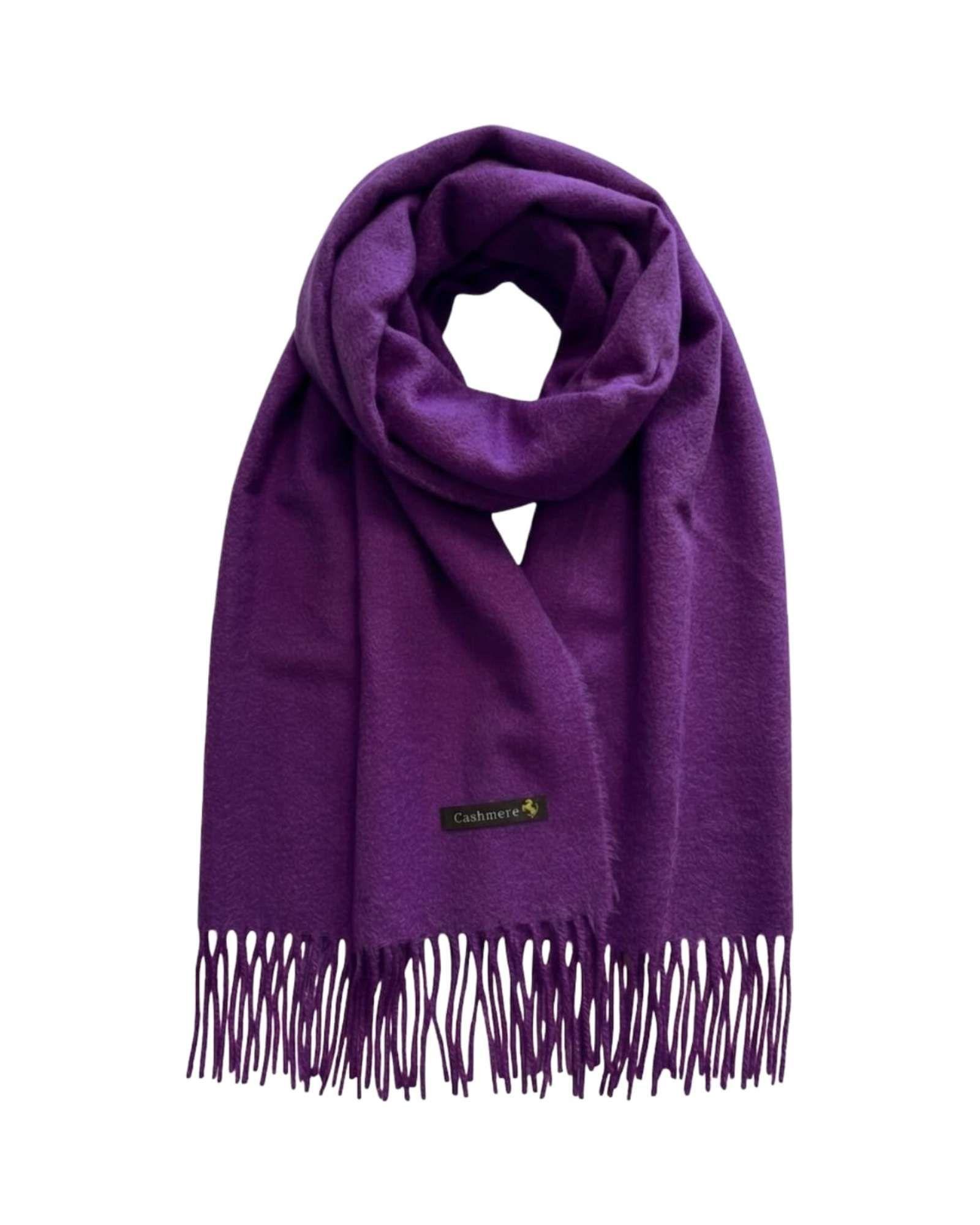 Bufanda Cashmere Premium Unisex Varios Colores morado-2