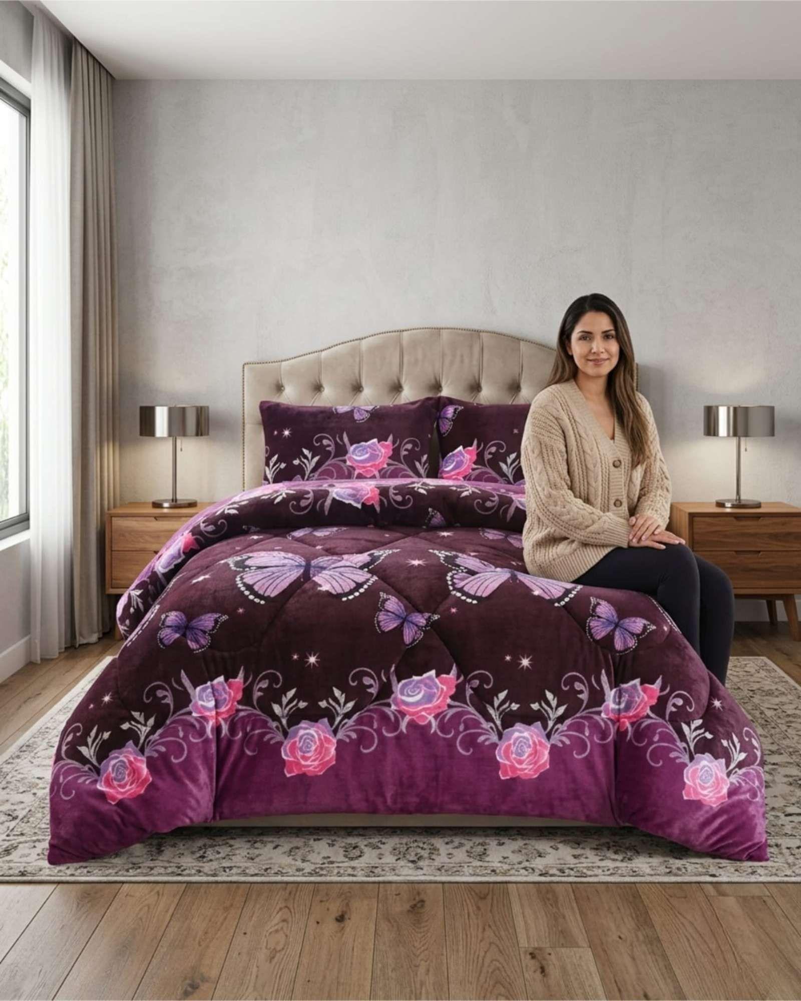 Plumón Térmico 2 Plazas Plush y Chiporro Extra Cálido Invierno A22-2