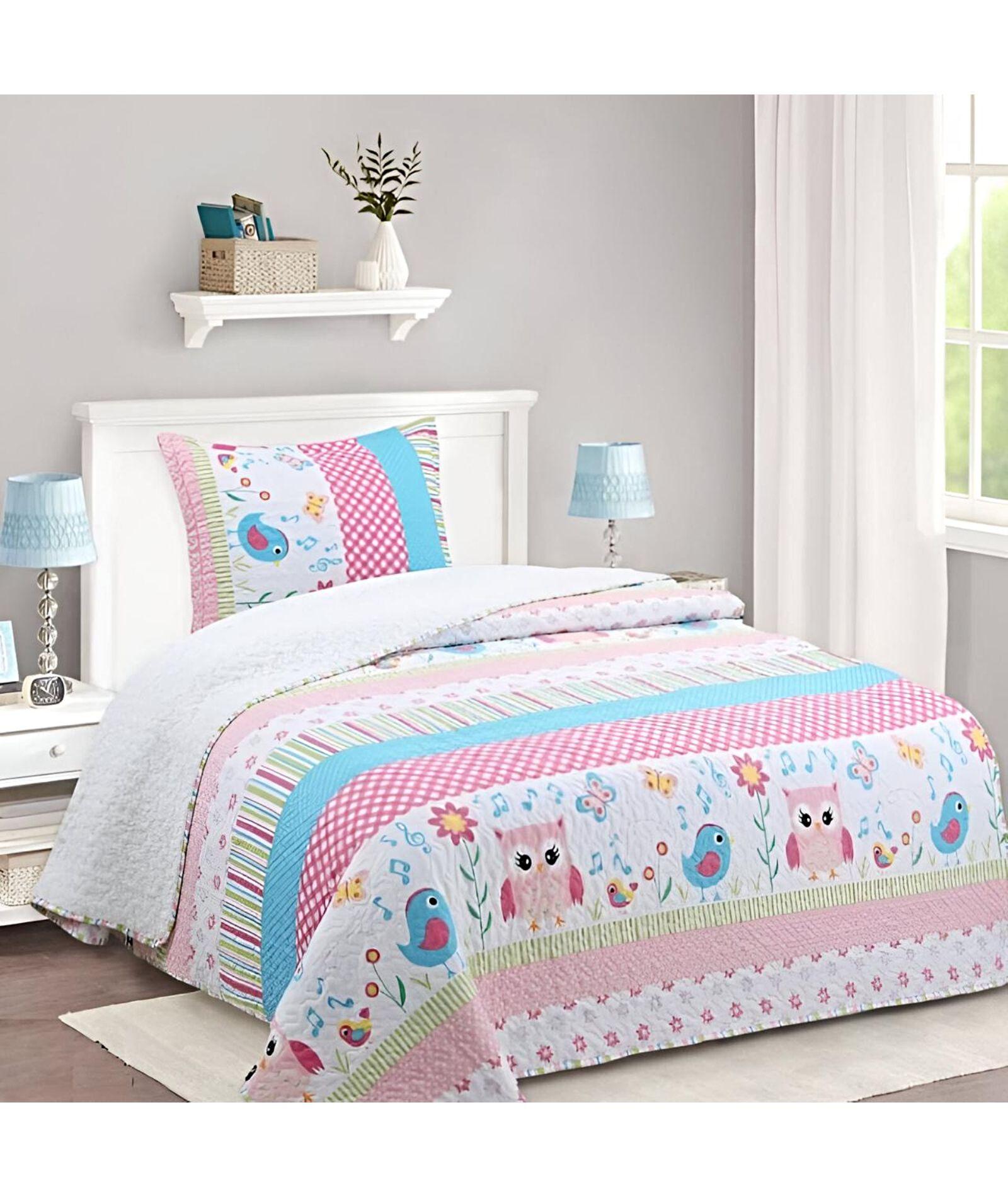 CUBRECAMA QUILT SHERPA INVIERNO PLAZA Y MEDIA C07-2