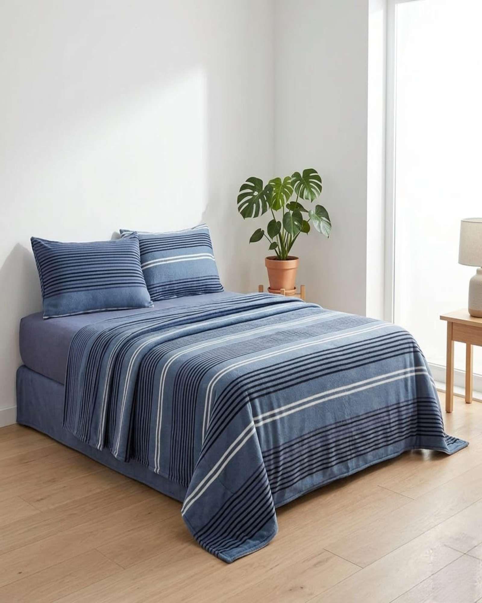 Juego De Sabanas Polar Estampadas Ultra Suaves 2 Plazas m6-1