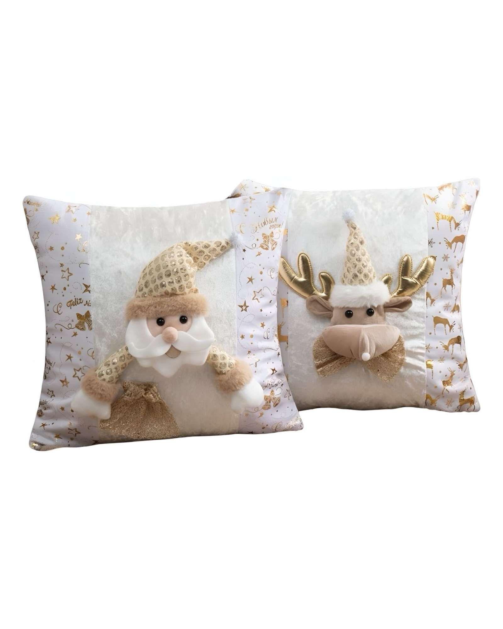 SET DE 2 FUNDAS DE COJIN PARA NAVIDAD 3D   B18-0