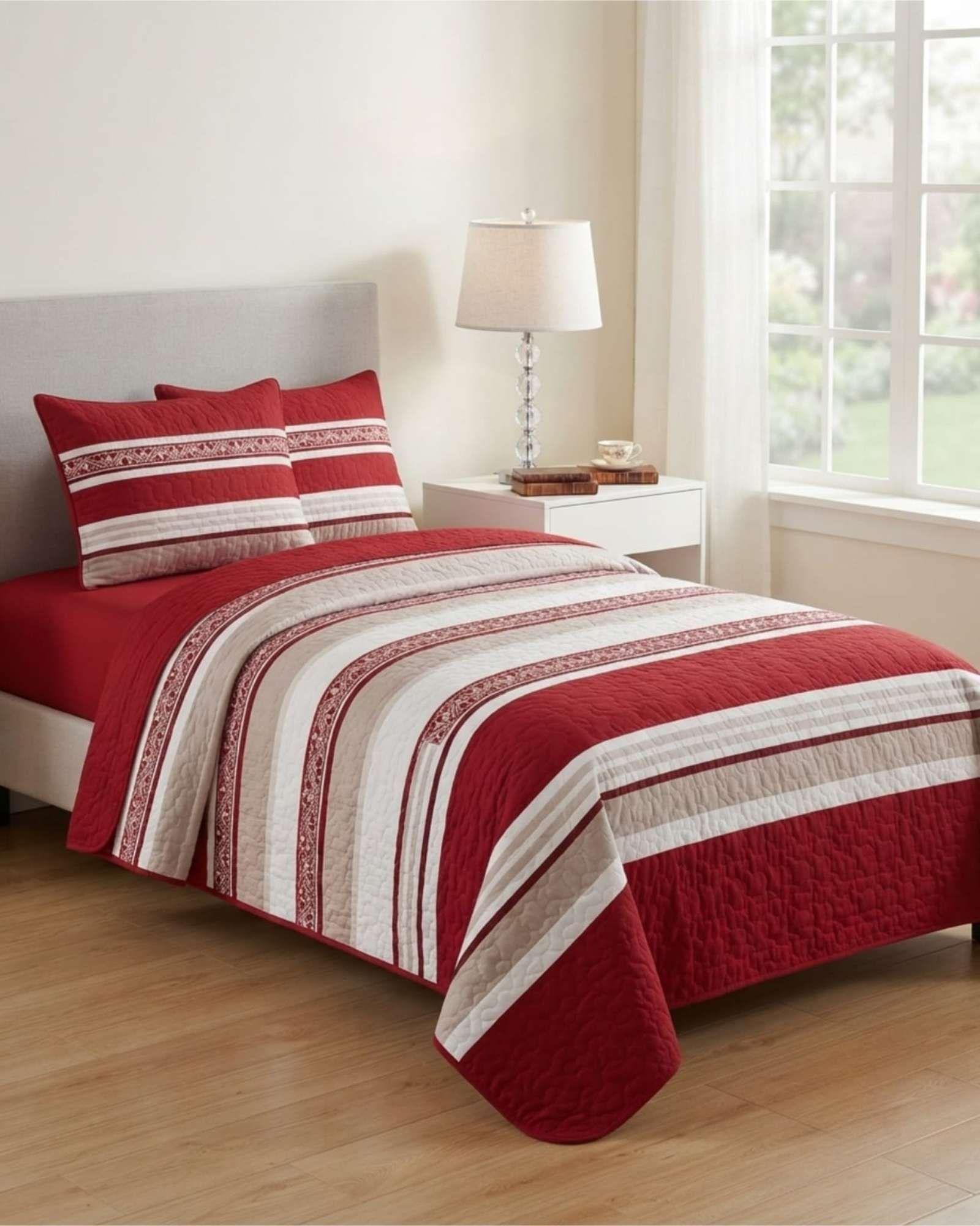 Cubrecama Delgado King Transpirable Con Fundas Mas Almohadas m13-2