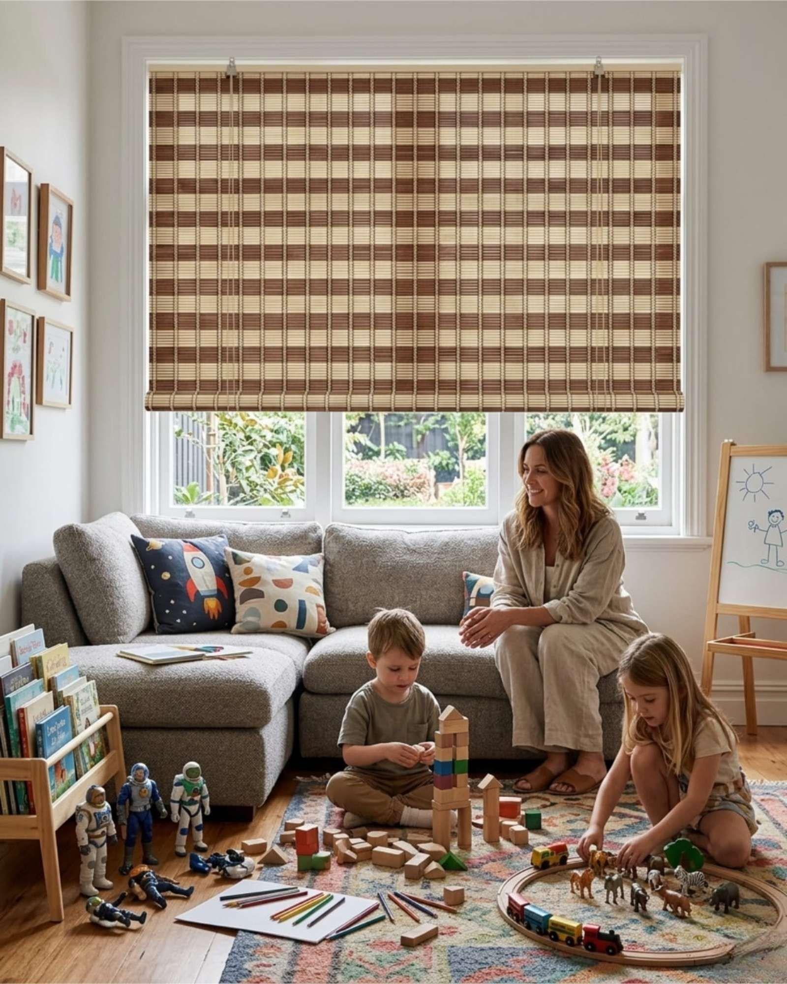 Cortina Roller De Bambu Diseño Natural 150x180cm m1-3
