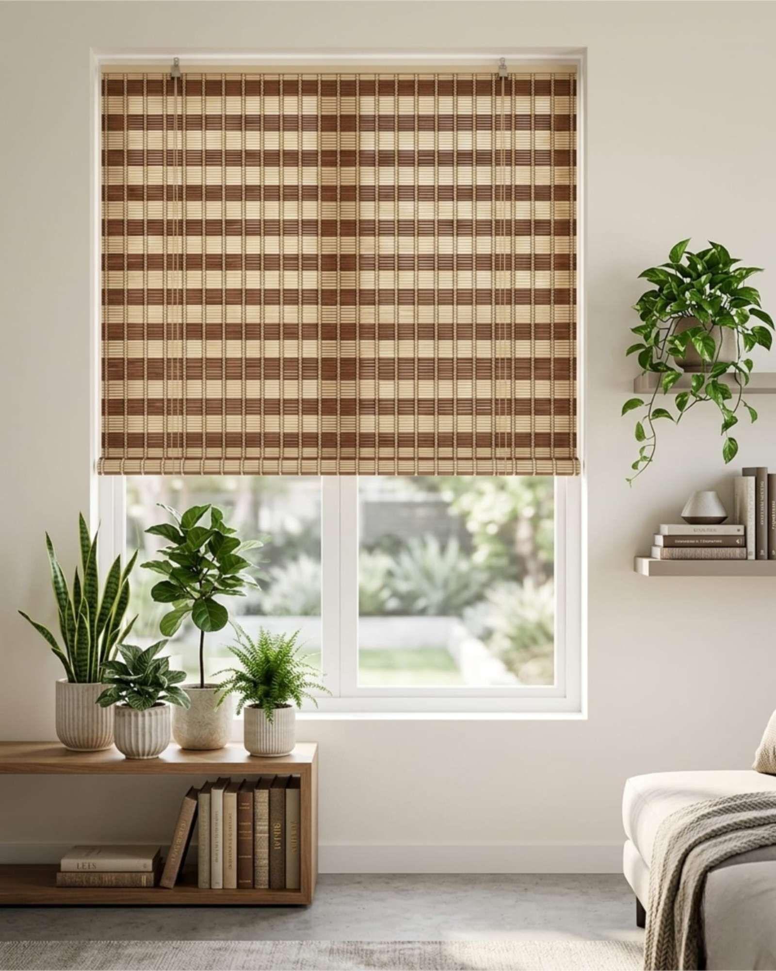 Cortina Roller De Bambu Diseño Natural 150x180cm m1-4