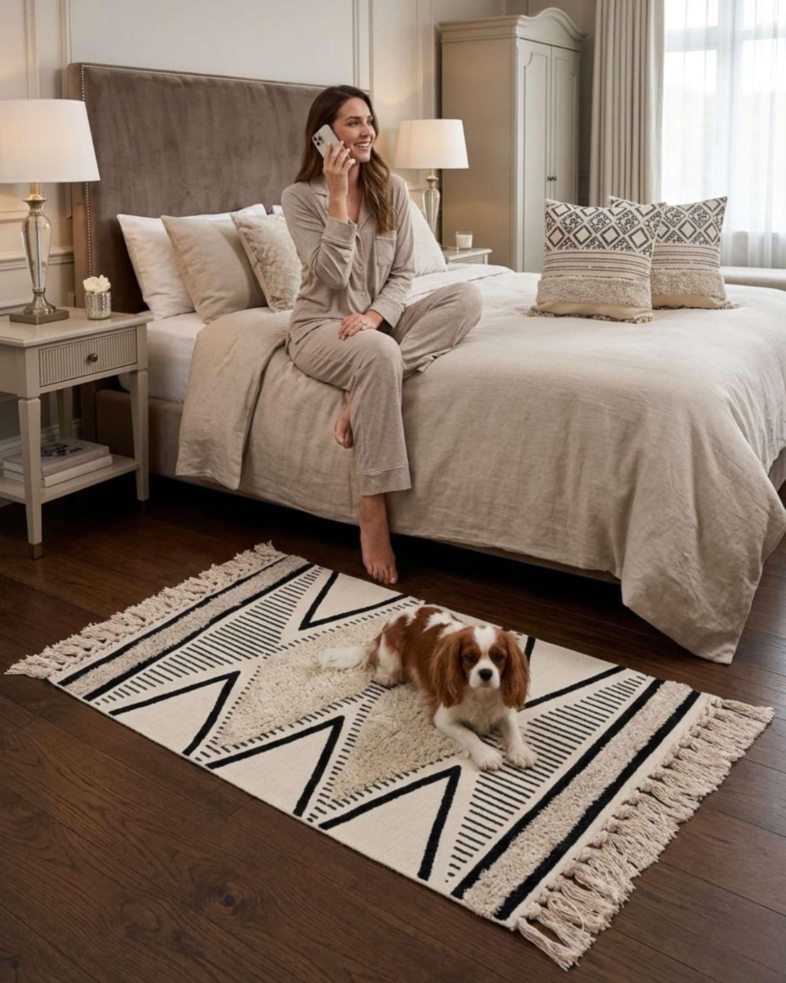 Alfombra Decorativa 60x90 cm Estampada con Relieve Tufting A7-3