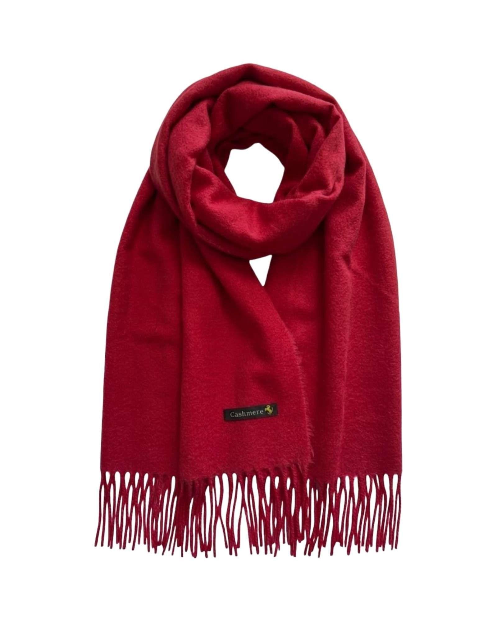 Bufanda Cashmere Premium Unisex Varios Colores rojo-2