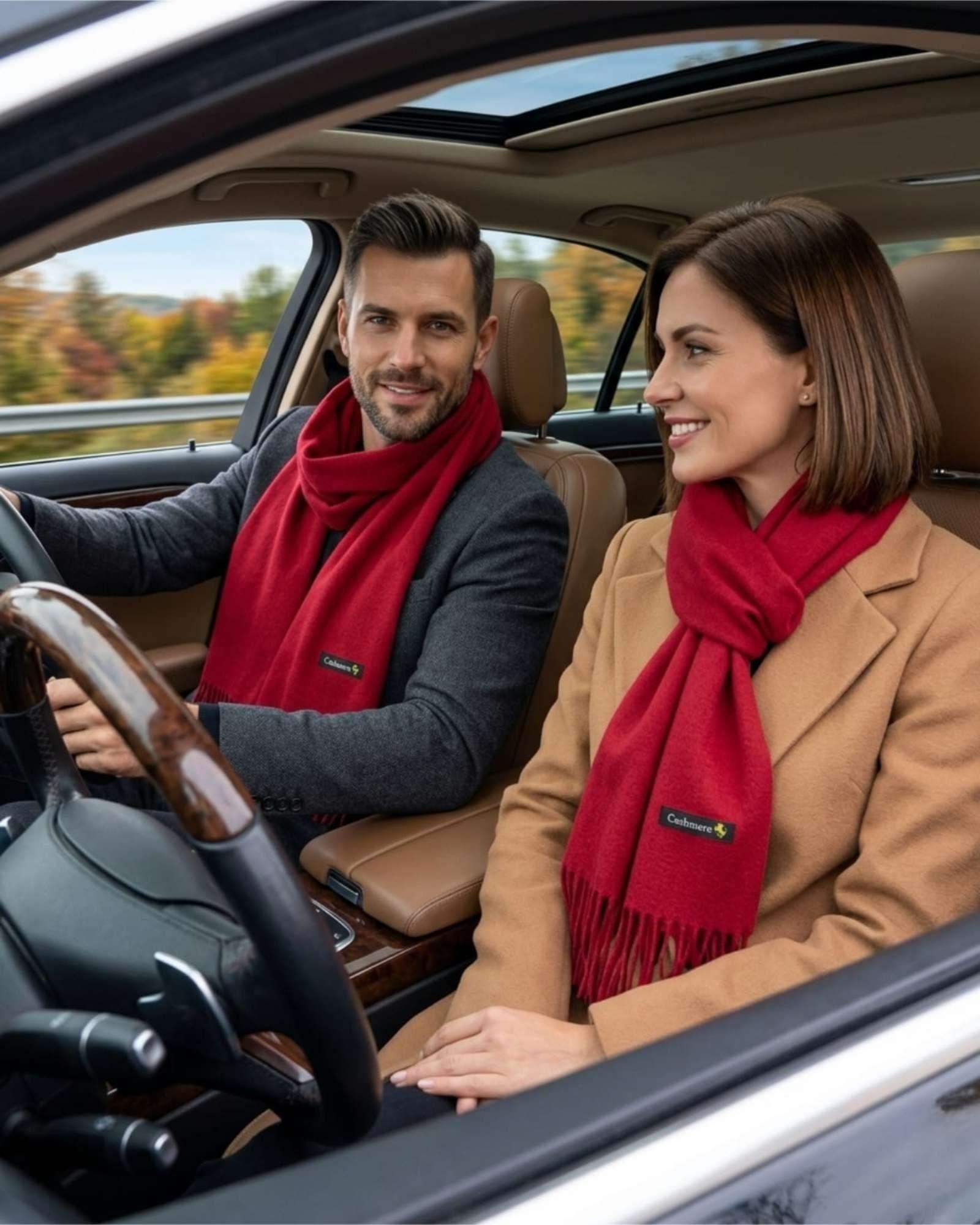 Bufanda Cashmere Premium Unisex Varios Colores rojo-3