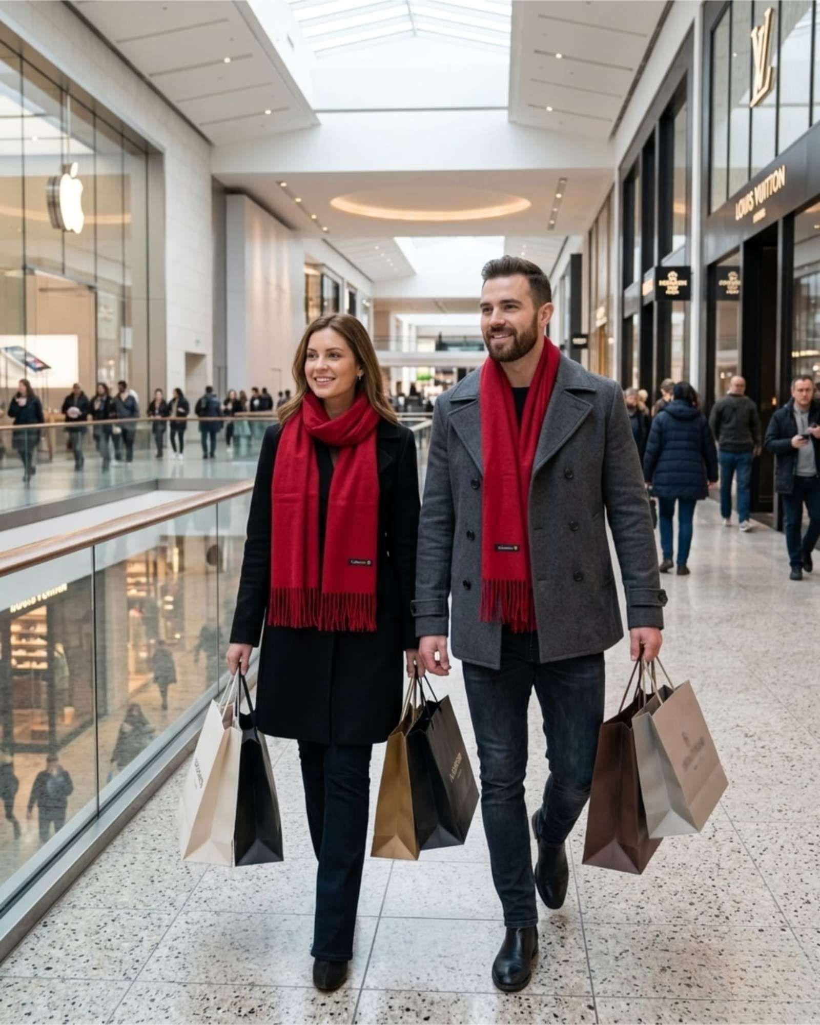 Bufanda Cashmere Premium Unisex Varios Colores rojo-4