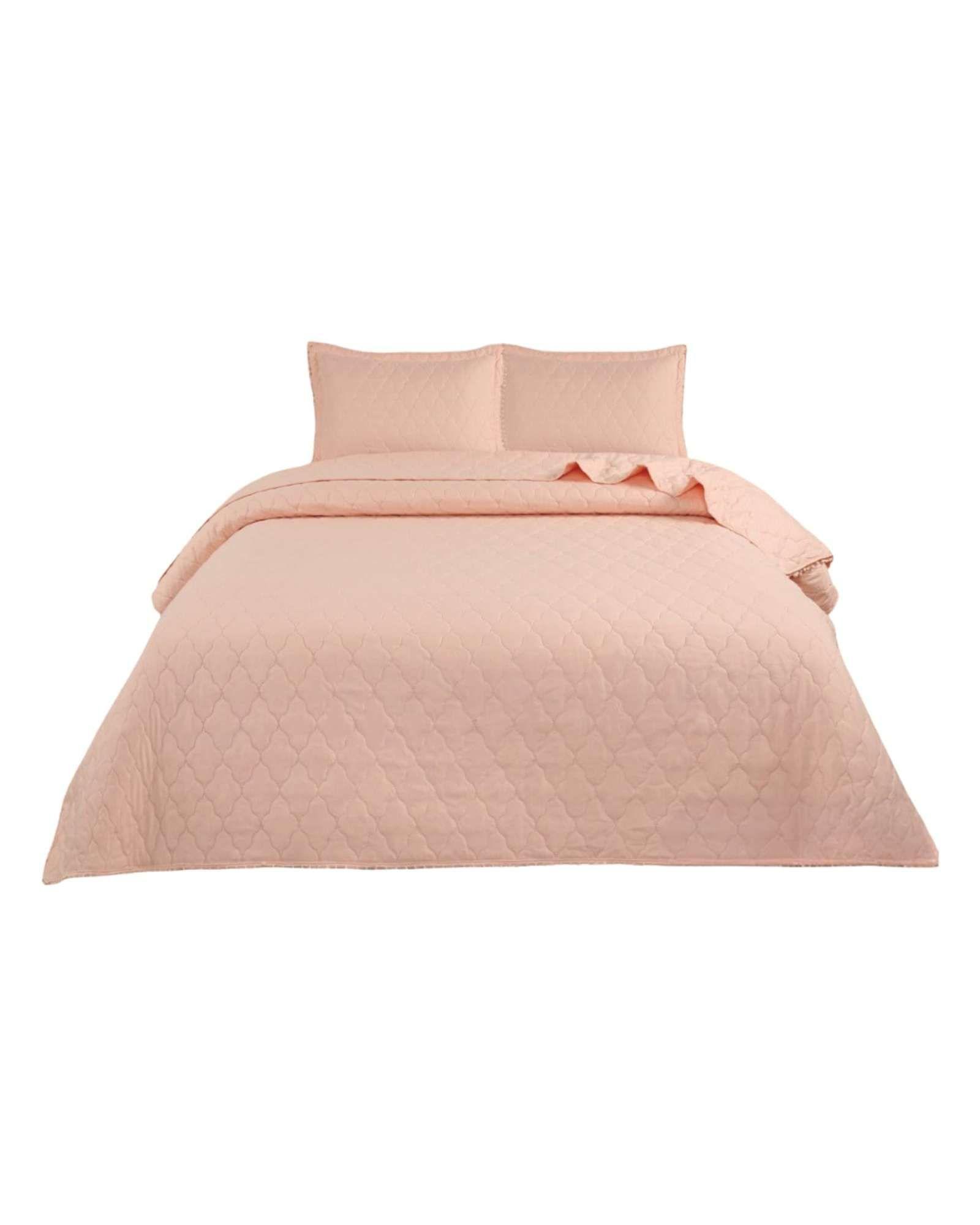 Cobertores de Verano-Primavera con Diseño de Pompon (plaza y media) rosa-2