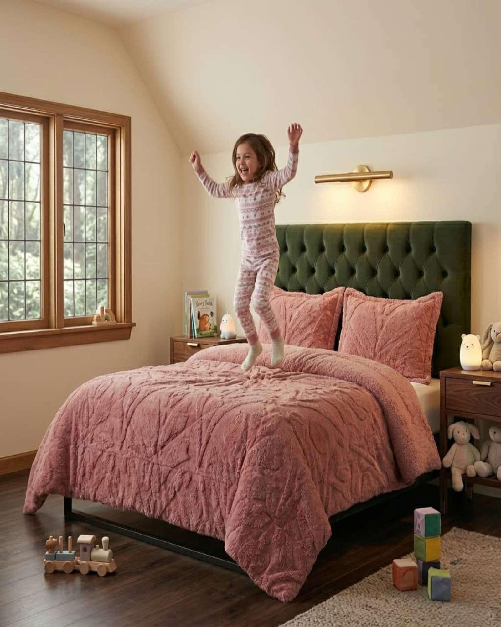 Cubrecama Sherpa Jacquard Deluxe 2 Plazas Diseño Relieve 6-4