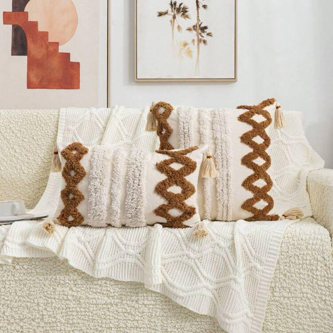 SET 4 FUNDA PARA COJIN MODELO BOHO 45X45 B1-1
