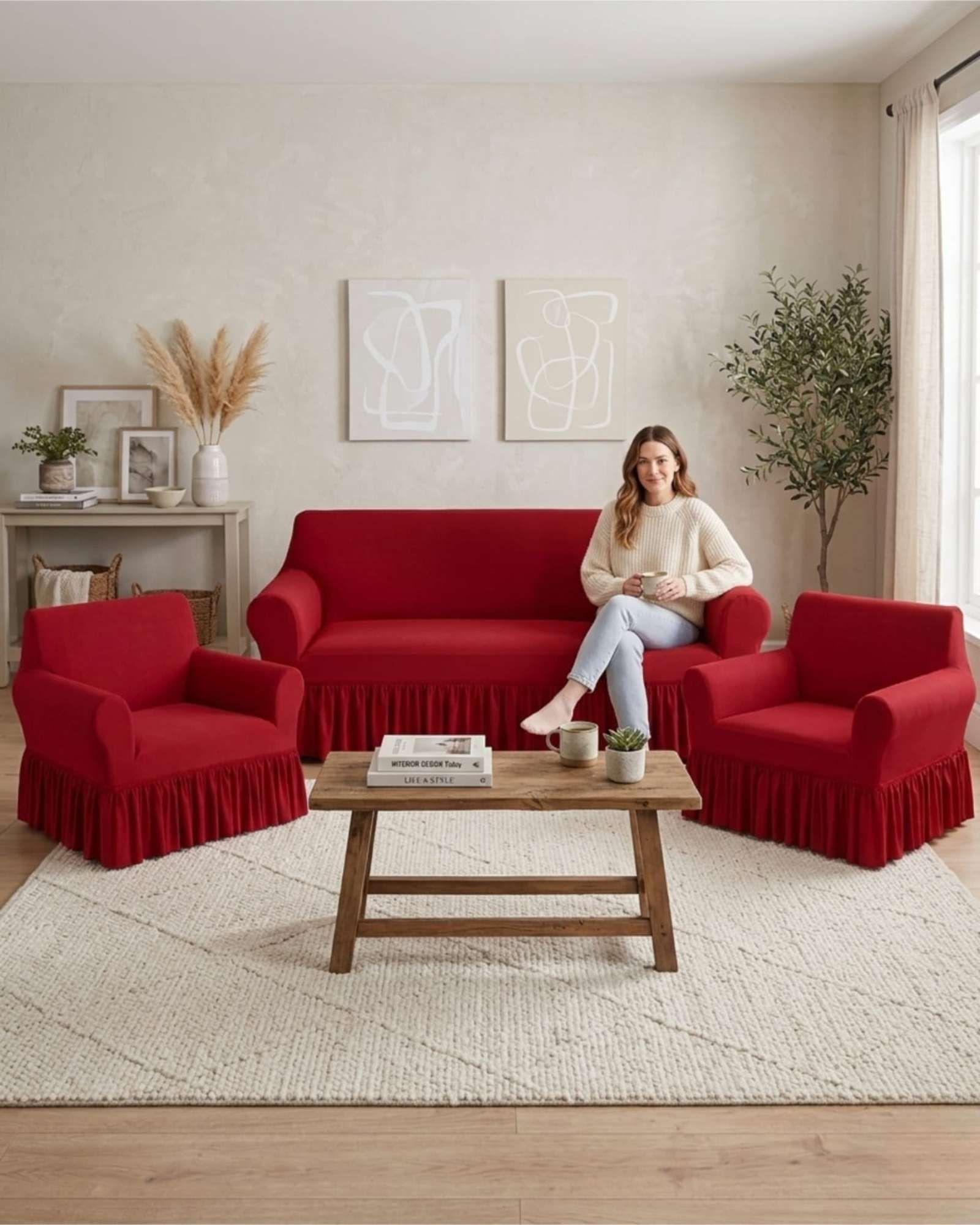 Juego de Fundas para Sillon Elasticas con Farolao 3+1+1 m2-2