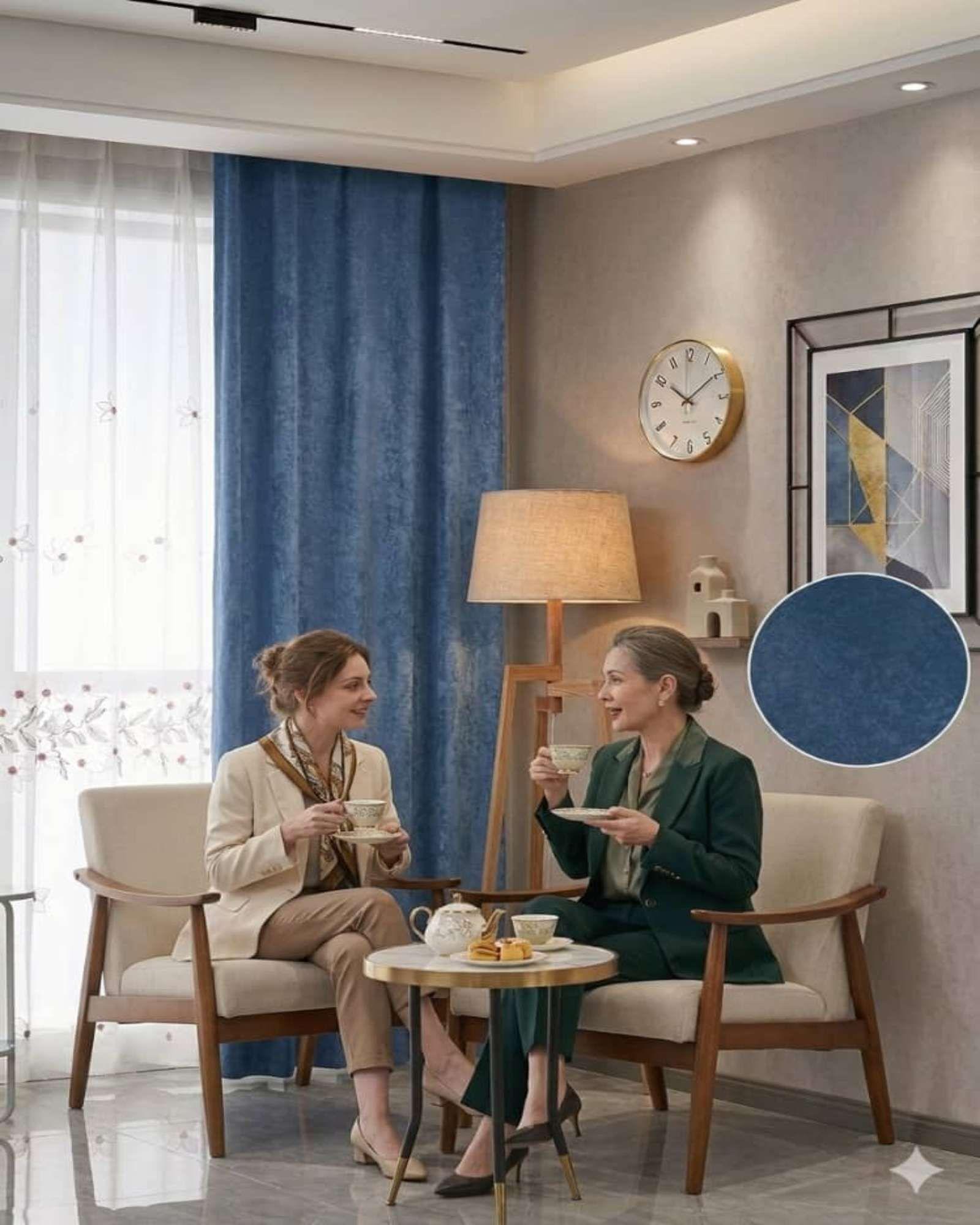 Juego de Cortinas Velvet Aterciopelada 2 Paños 140x230 cm m1-1