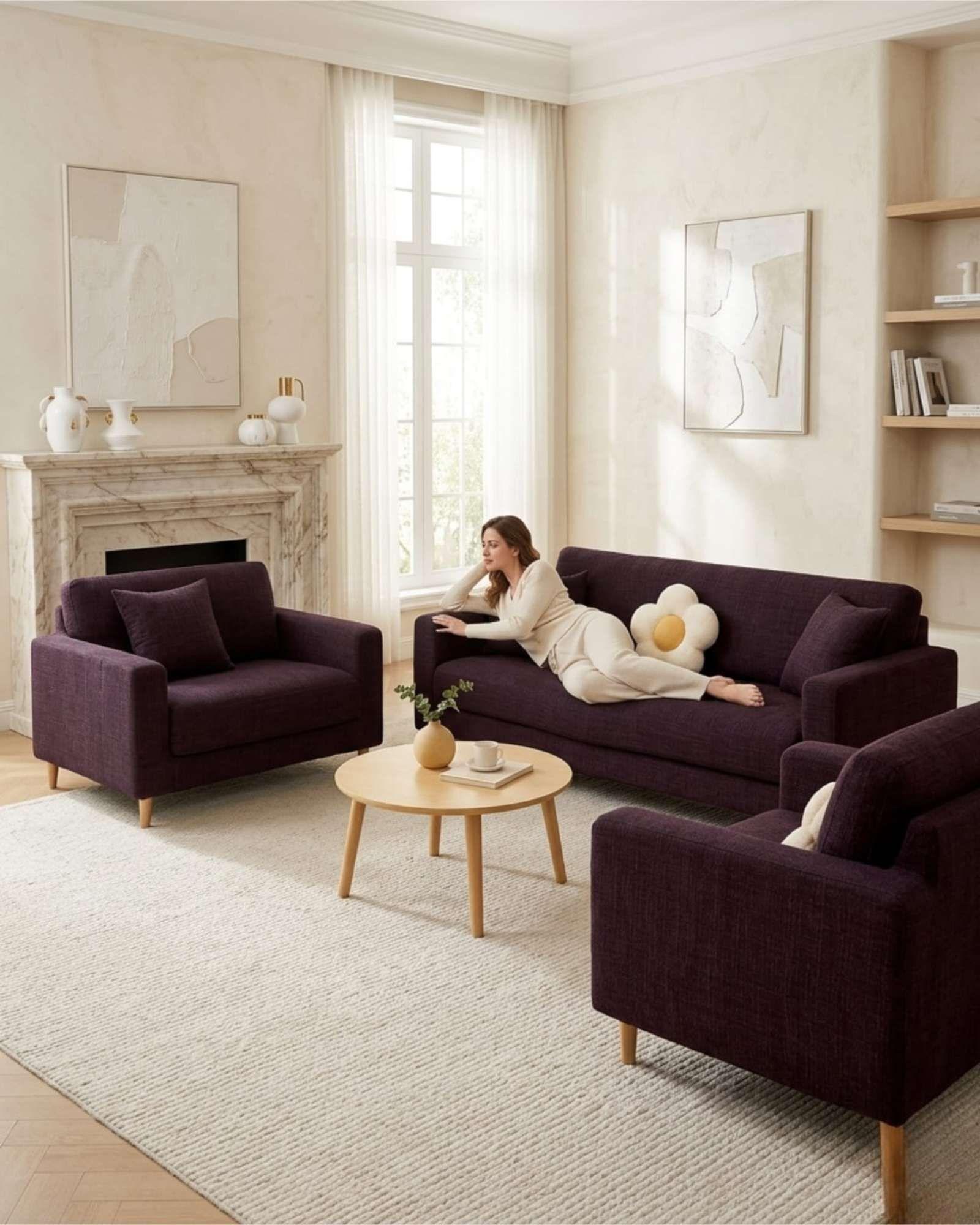 Set Cubre Sillón 3+1+1 Protector de Tela Reforzada - Lavable y Resistente 02-0