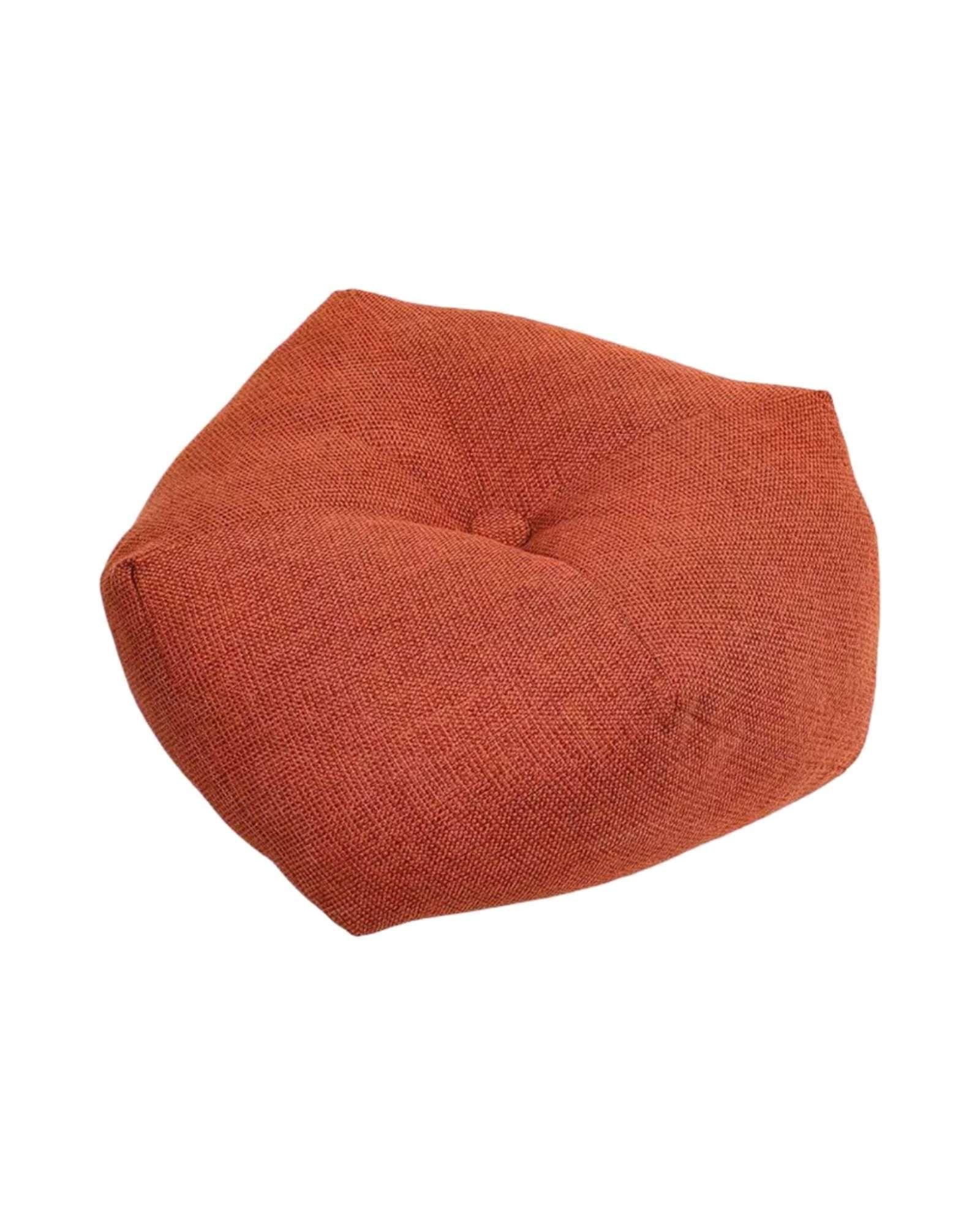 Set de 2 Puff Sofa Decorativo De Piso 50cm Estética Contemporánea naranjo-2