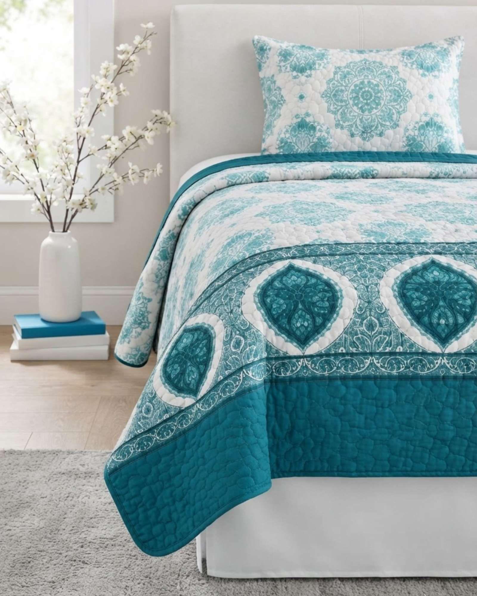 Set Cubrecama de Verano Plaza y Media 180x230 cm mas 1 Almohada-0