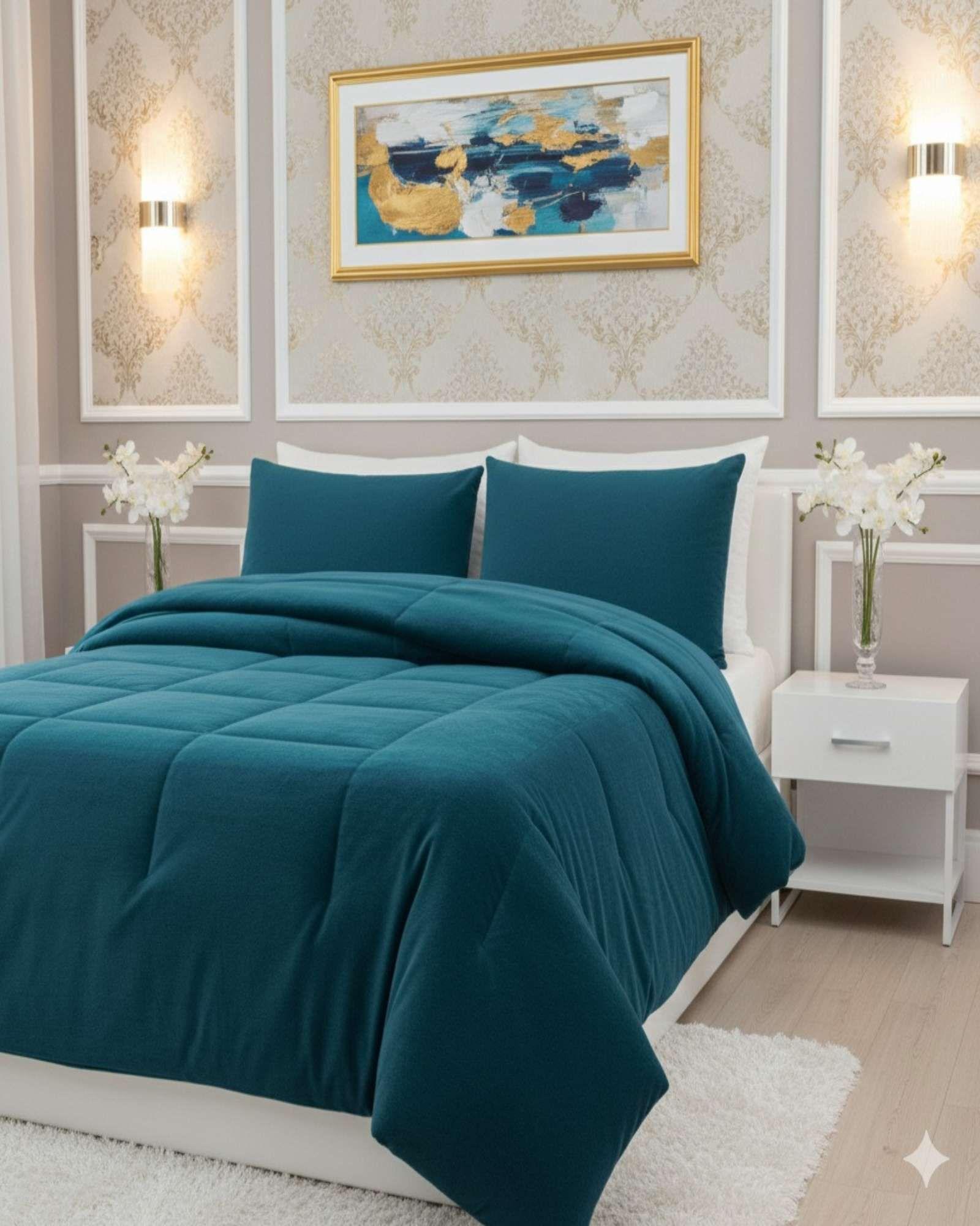 Cubrecama de invierno Plush y Chiporro azul- King-3