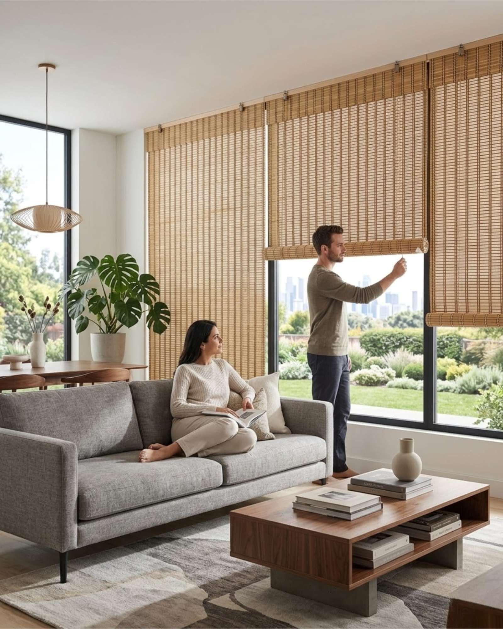 Cortina Roller De Bambu Diseño Natural 180x180cm m5-4