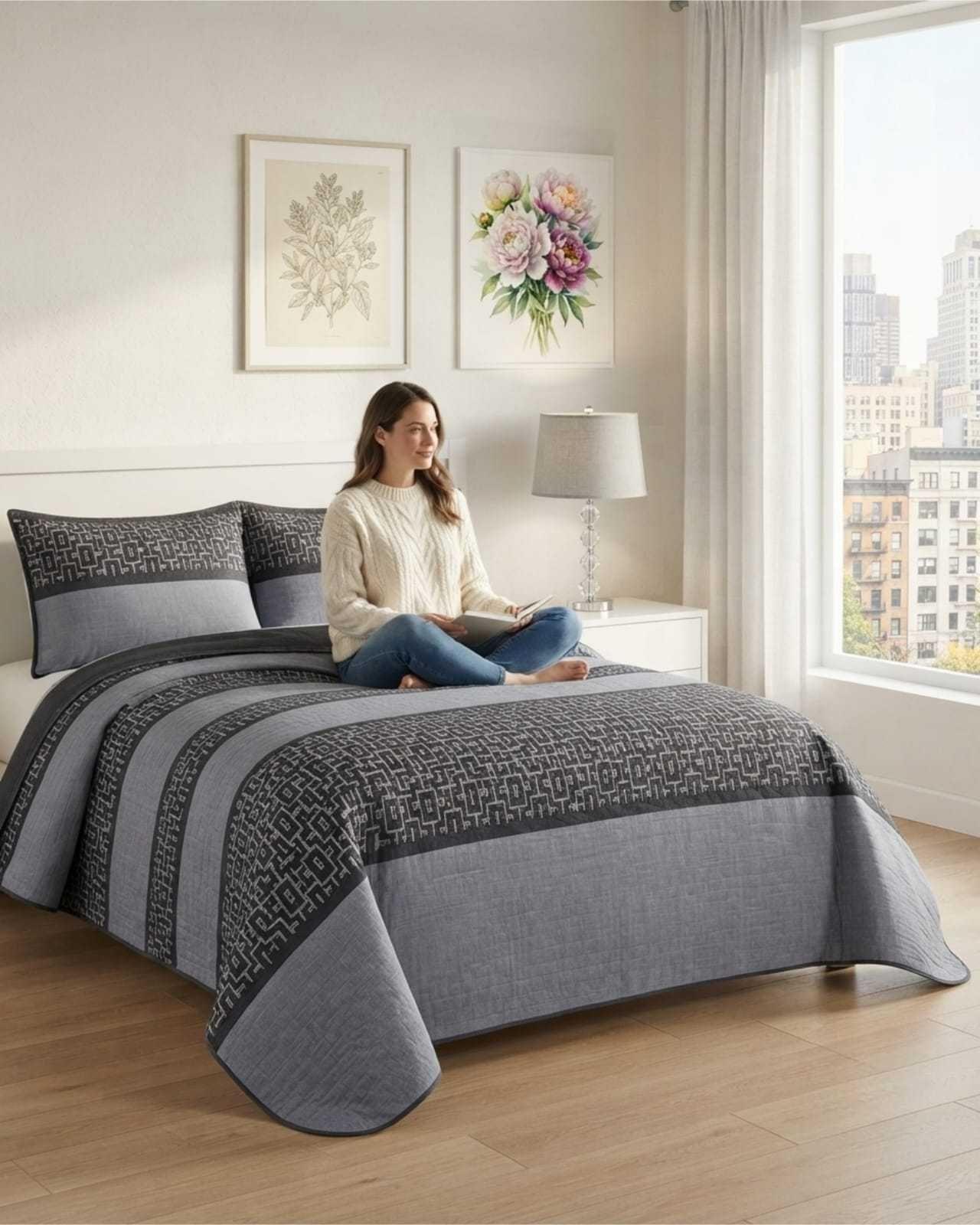 Cubrecama Delgado King Transpirable Con Fundas Mas Almohadas m23-0