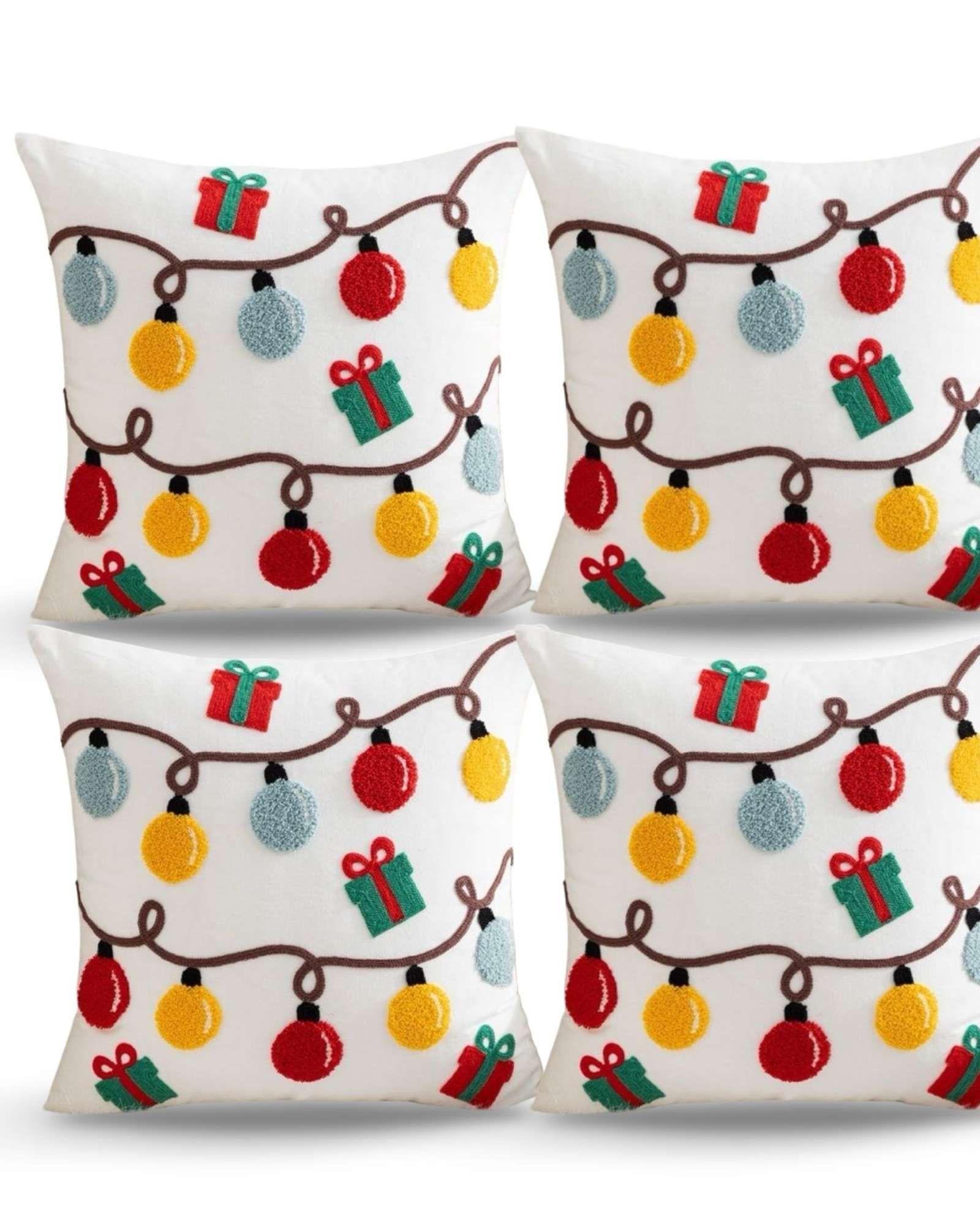 SET DE 4 FUNDAS DE COJIN PARA NAVIDAD K2-0