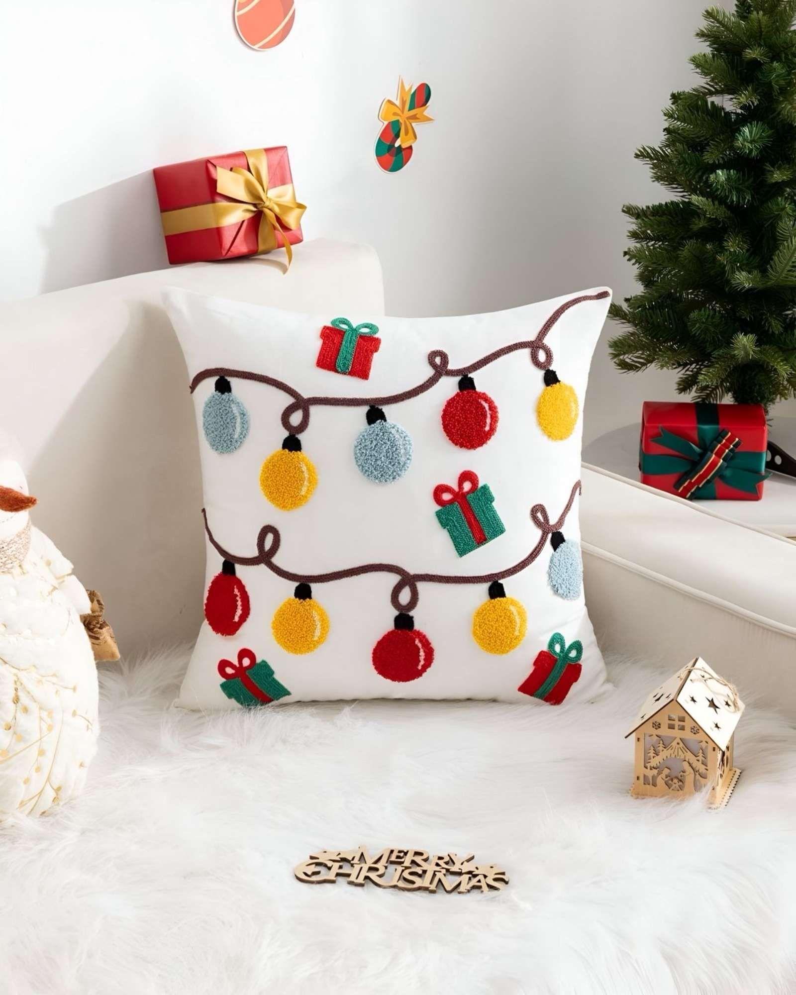 SET DE 4 FUNDAS DE COJIN PARA NAVIDAD K2-1