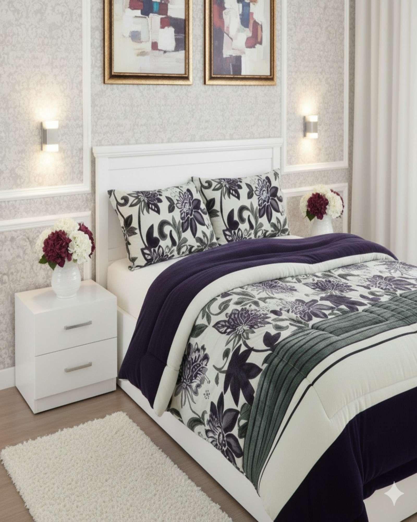 Cubrecama Plush con  Chiporro 2 Plazas negro-3