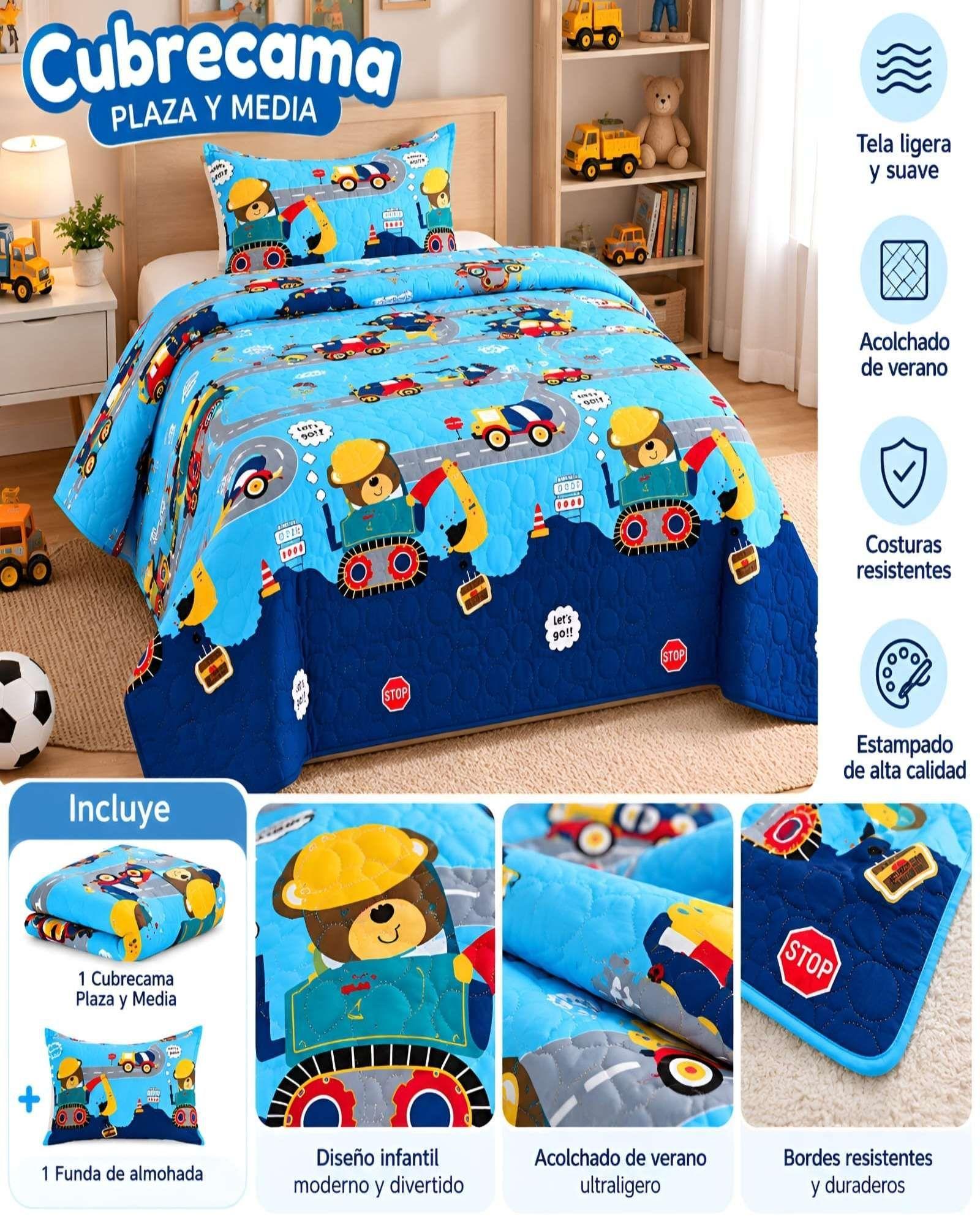 Cubrecamas Quilt de Verano Plaza y Media con Funda 05-5
