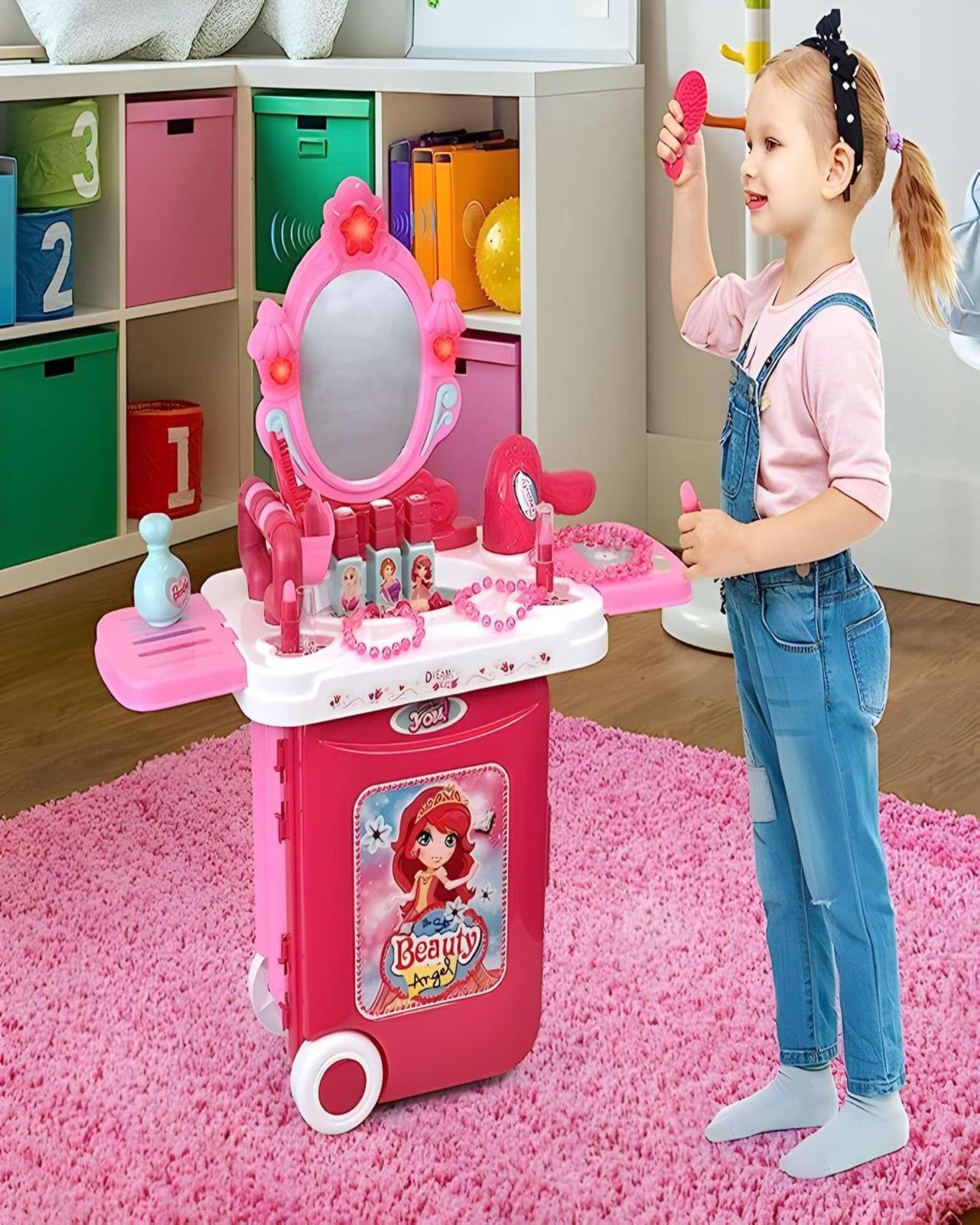 Tocador de Belleza con maleta 3 en 1 mas accesorios-3