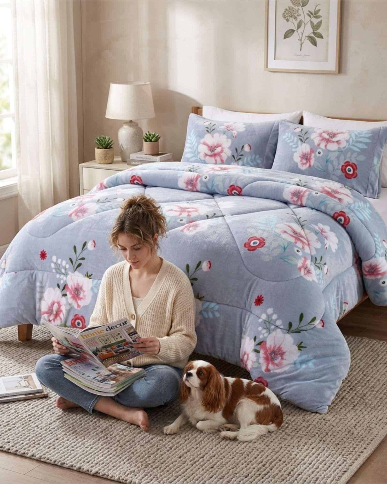 Plumón Térmico 2 Plazas Plush y Chiporro Extra Cálido Invierno A7-4