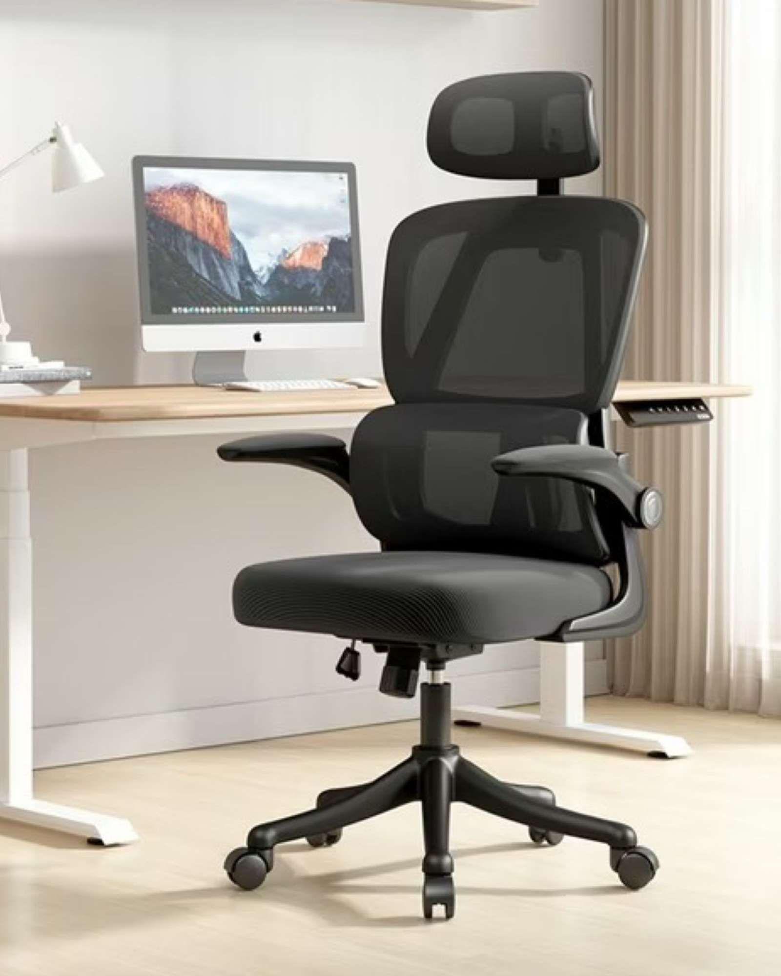 Pack 2 Sillas Ergonómica Pro: Máximo Confort con Apoyacabeza Ajustable Negra-3