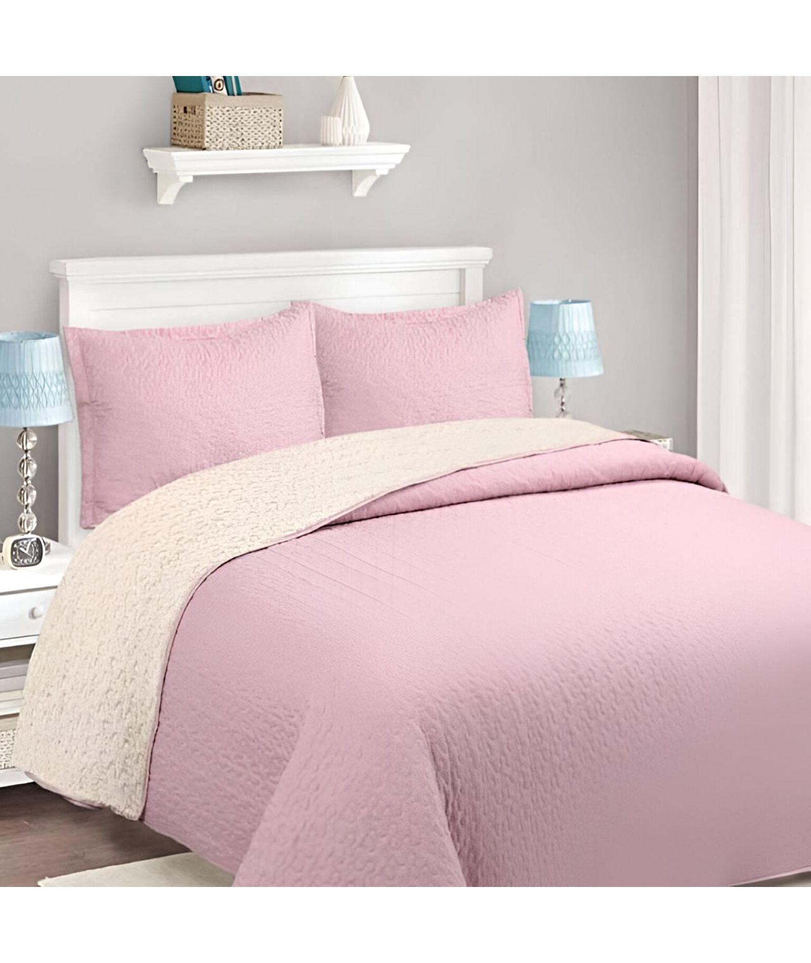 CUBRECAMA QUILT SHERPA INVIERNO PLAZA Y MEDIA C04-2