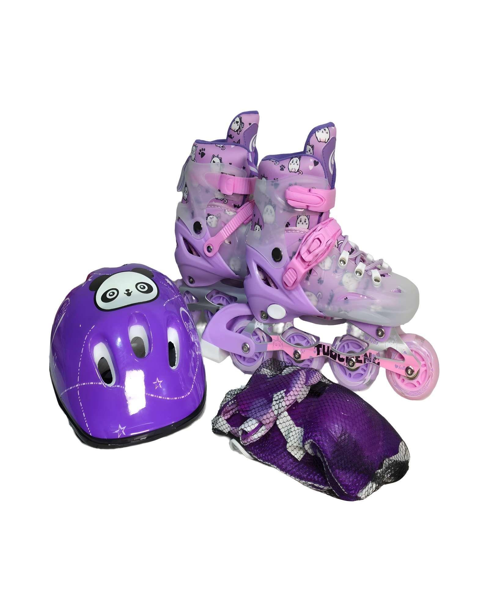 PATIN EN LINEA CON LUCES Y KIT TALLA M 35-38 A29-0