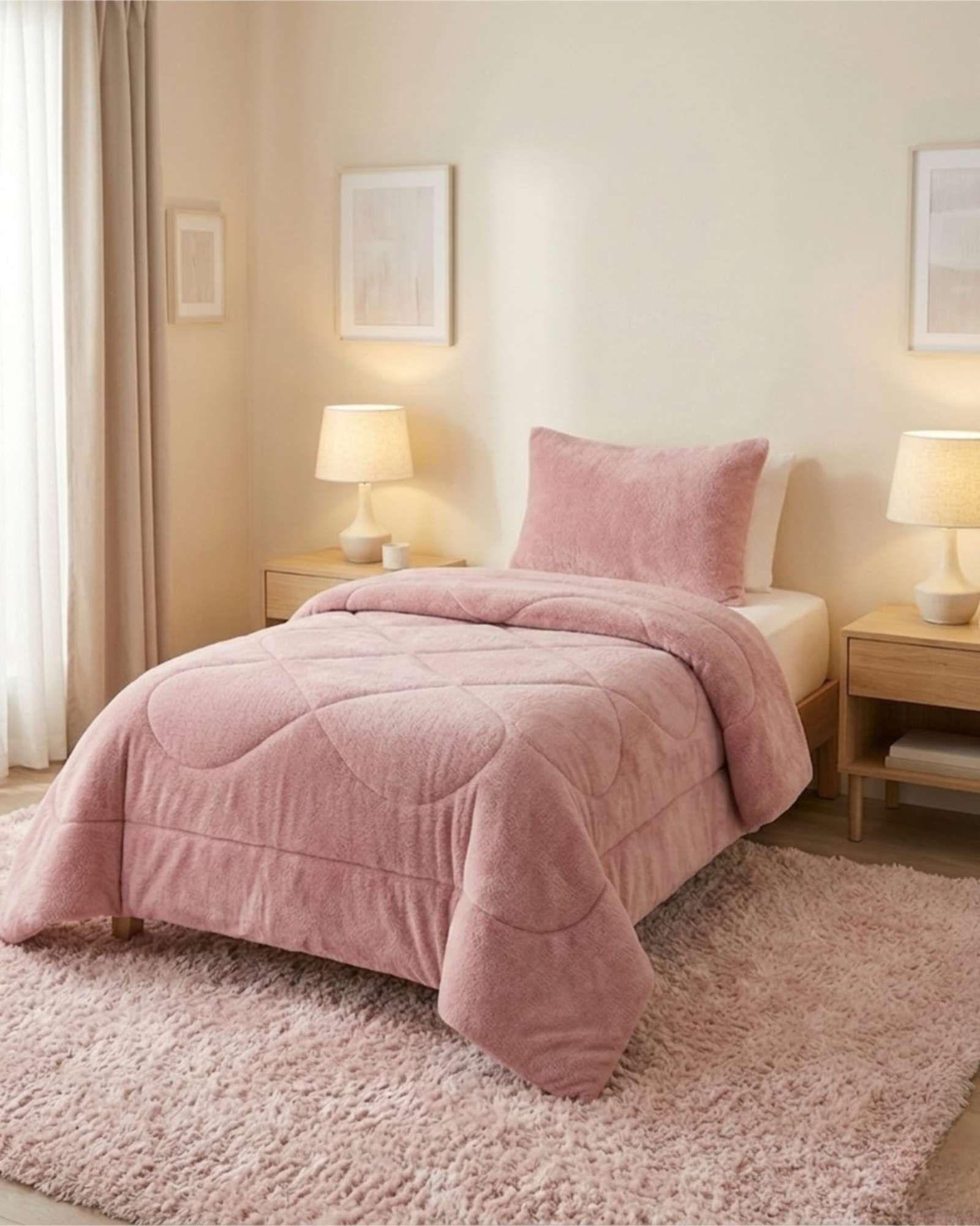 Cubrecama Plush con Chiporro Plaza y Media Diseño Premium C20-3