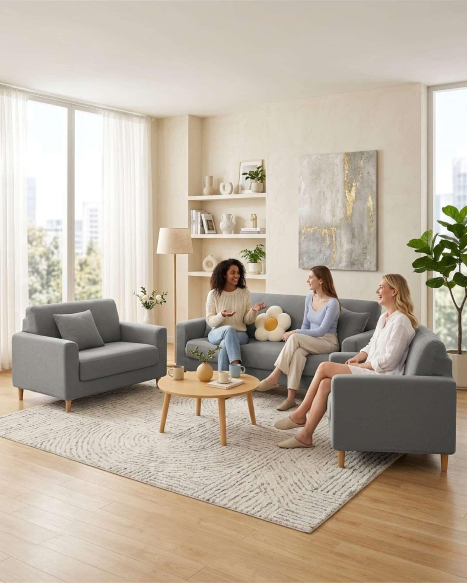 Set Cubre Sillón 3+1+1 Protector de Tela Reforzada - Lavable y Resistente 07-2