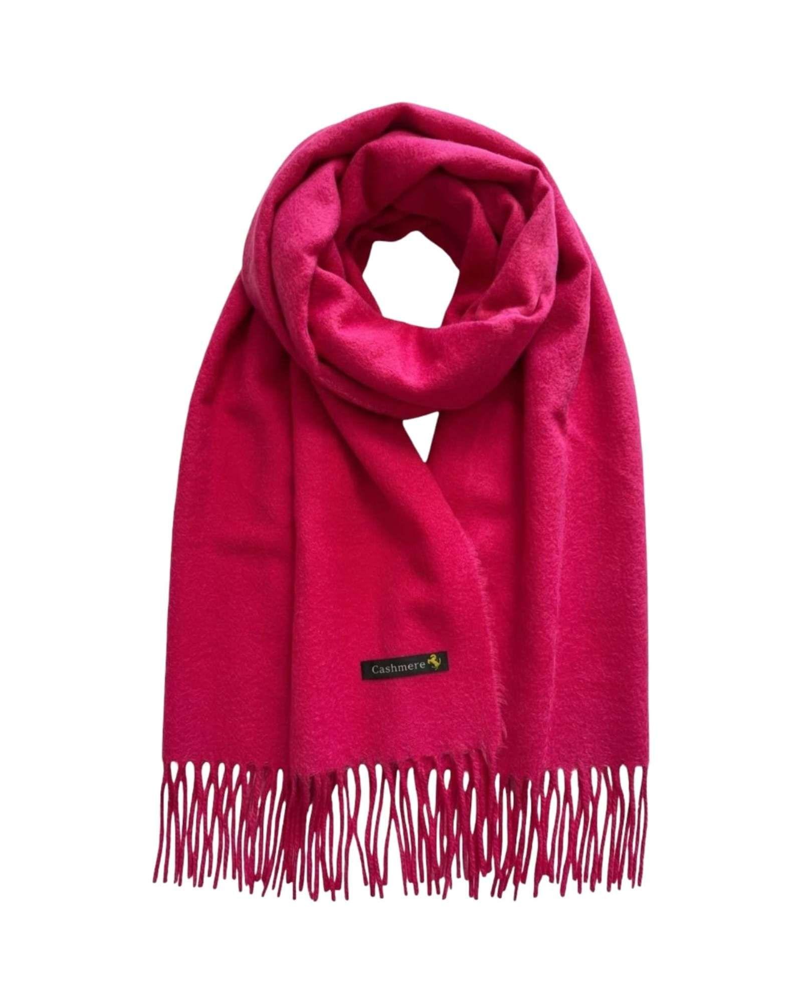 Bufanda Cashmere Premium Unisex Varios Colores fucsia-2