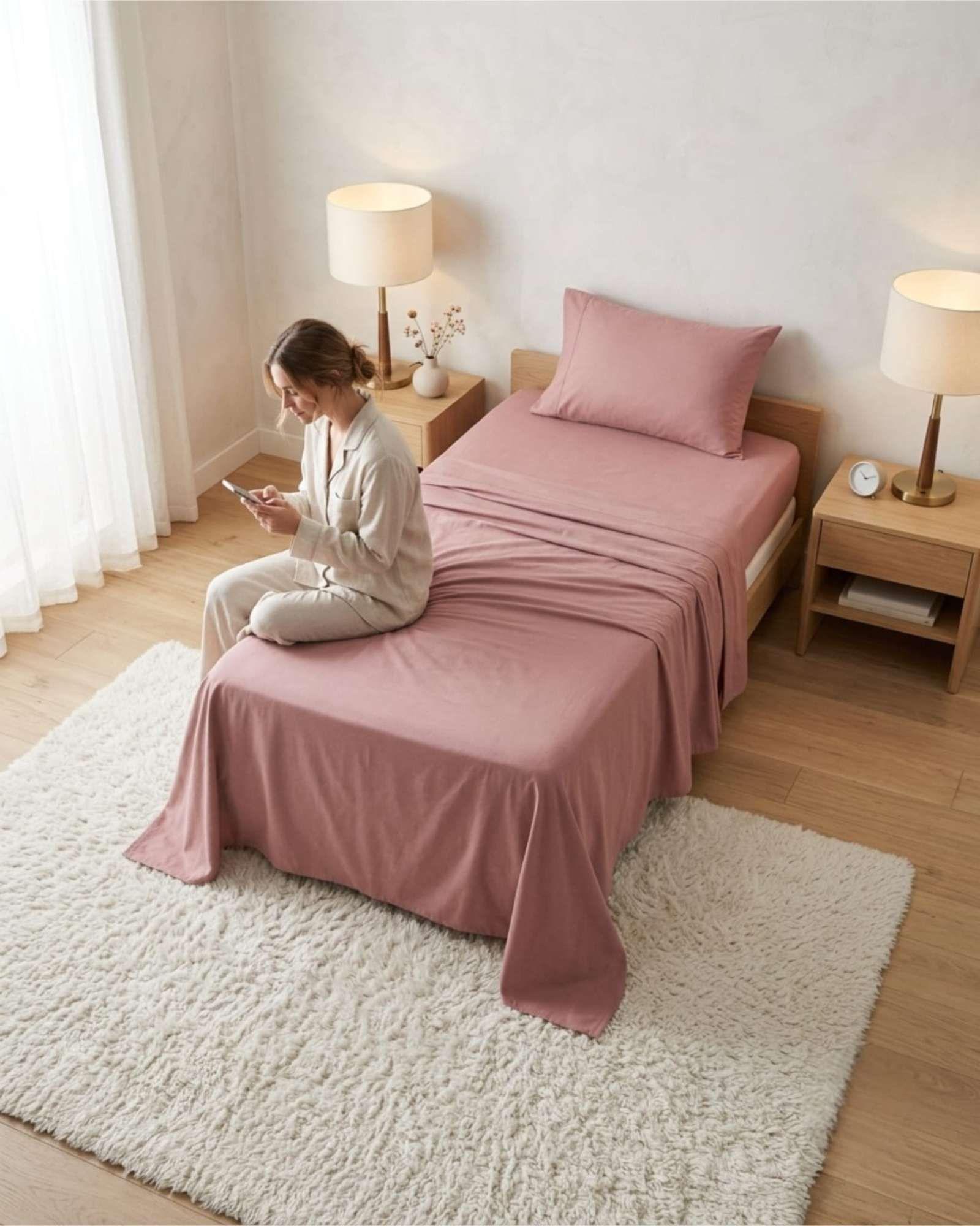 Set Sabanas Plaza y Media Con Almohada Rellena 4 Piezas A5-1
