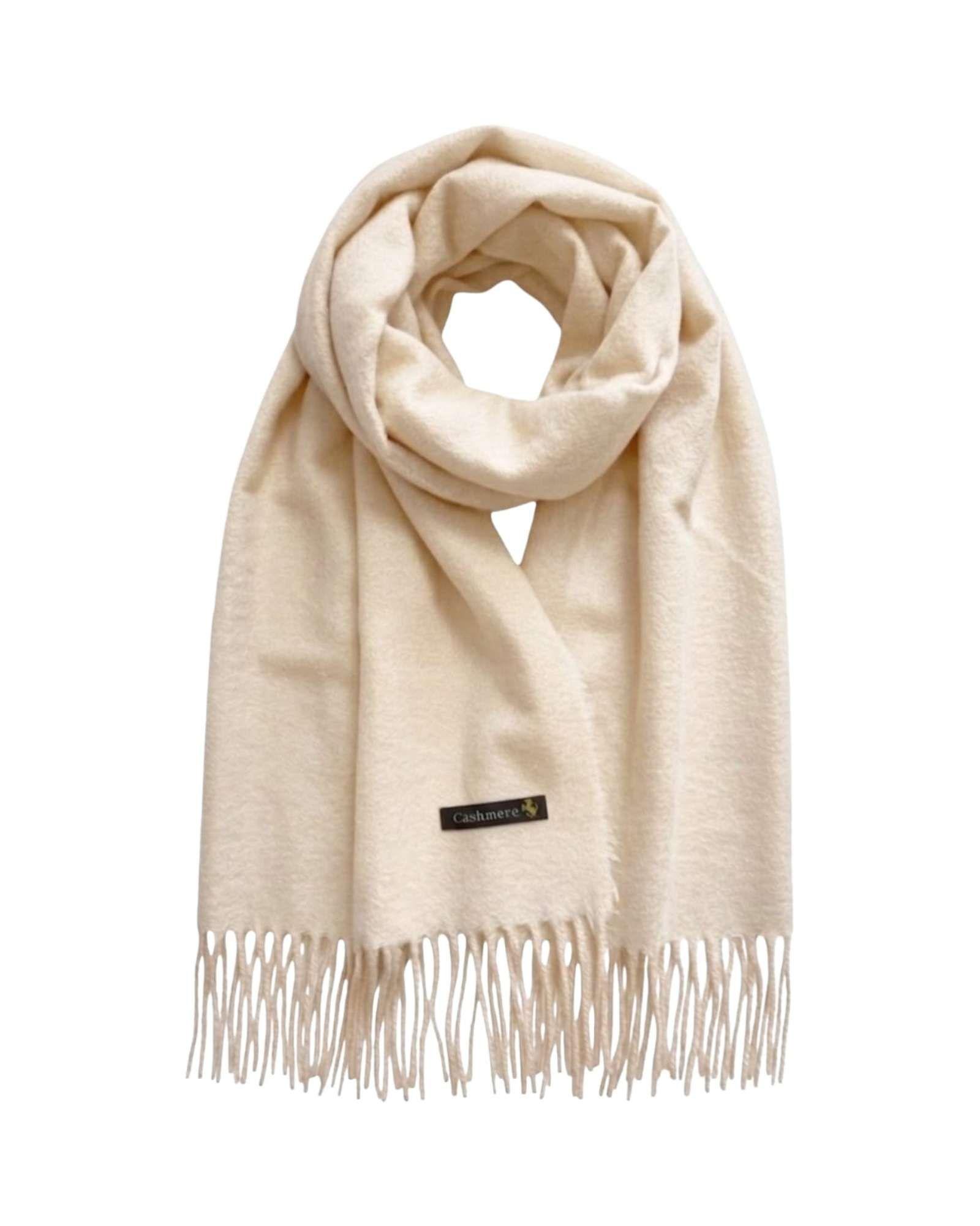 Bufanda Cashmere Premium Unisex Varios Colores beige-2