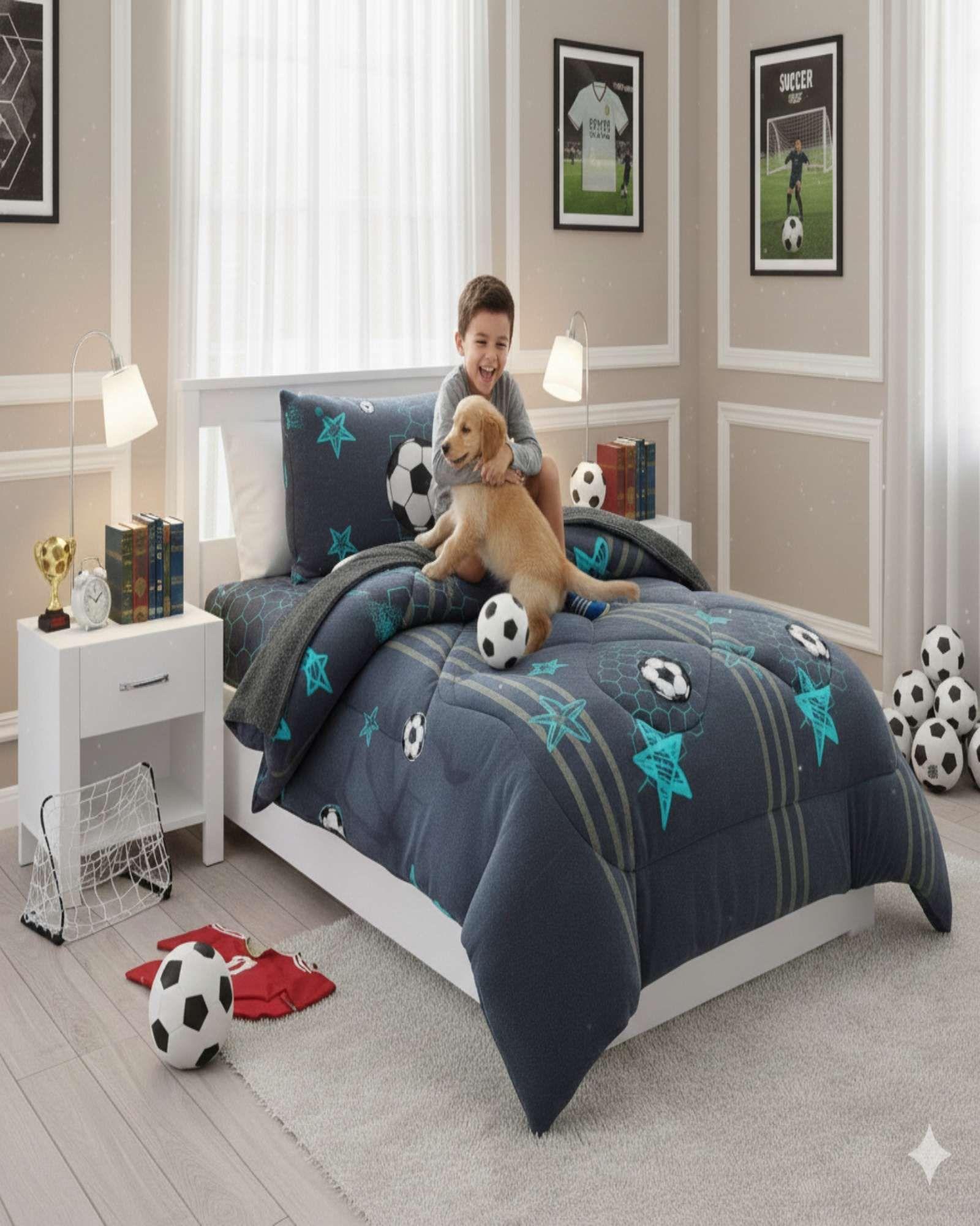 Cubrecama Plumón Chiporro Plaza y Media NIÑO PELOTA-3