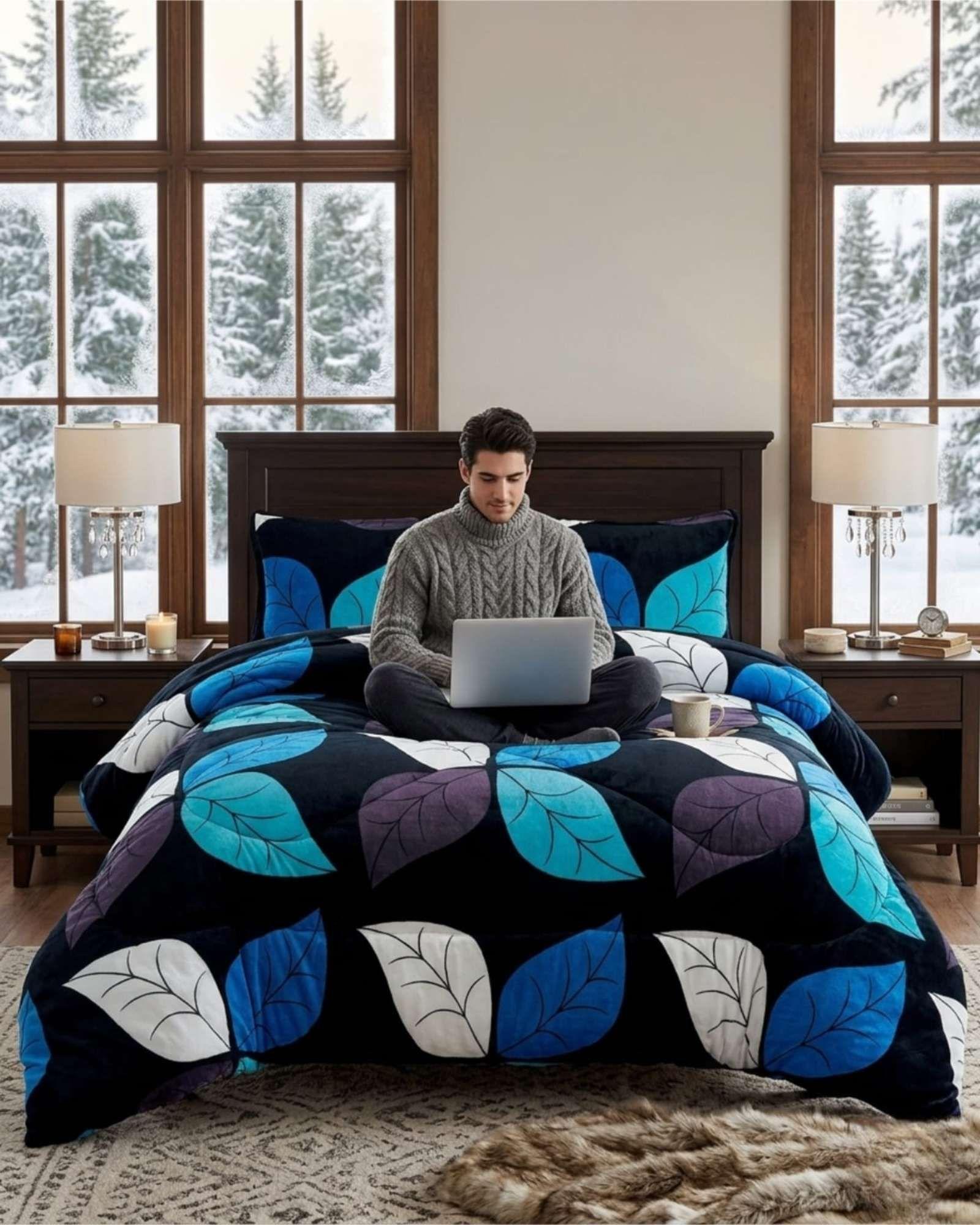 Plumón Térmico 2 Plazas Plush y Chiporro Extra Cálido Invierno A3-3