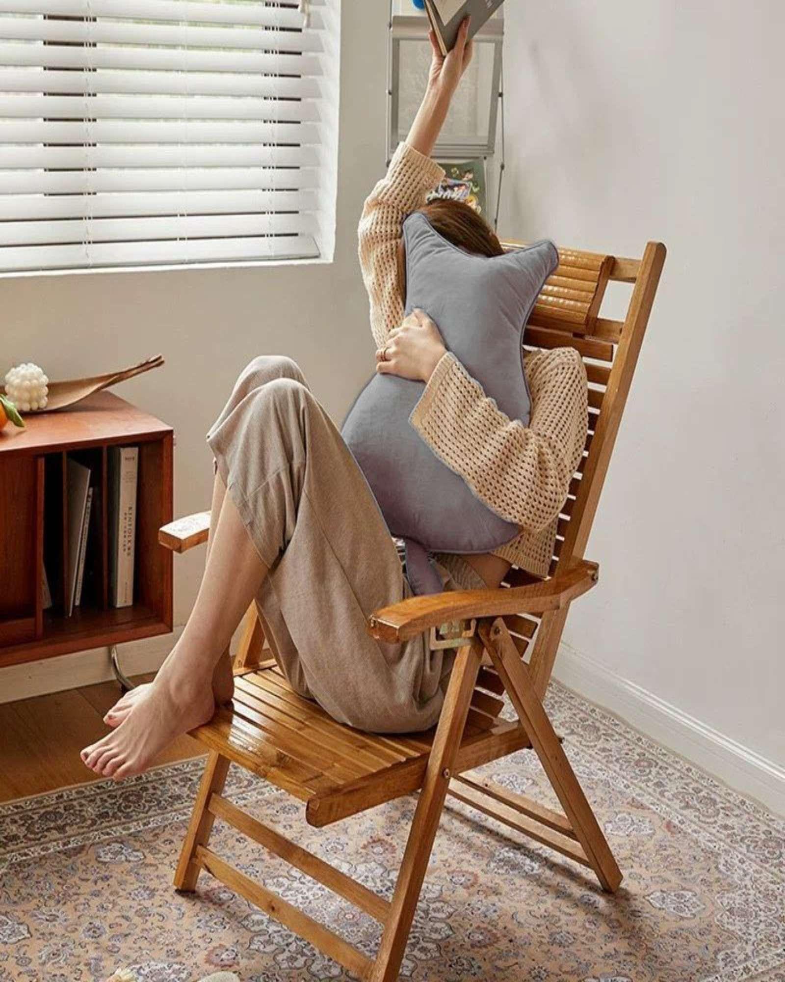 Pack de 2 Cojin de Gato Extra Suave para decorar o apego para niños Gris-3