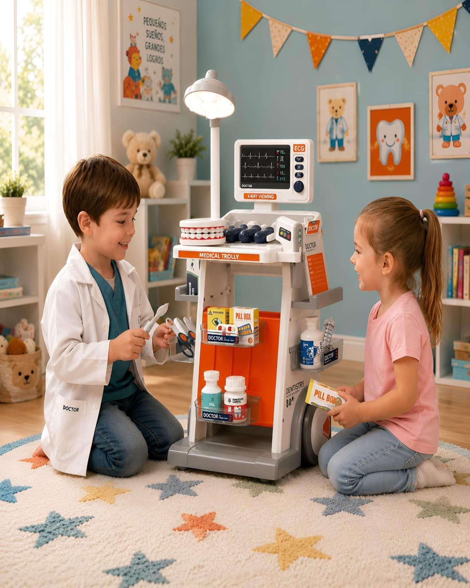 Set de Juego Médico y Odontológico Medical Trolly  30 Piezas-0
