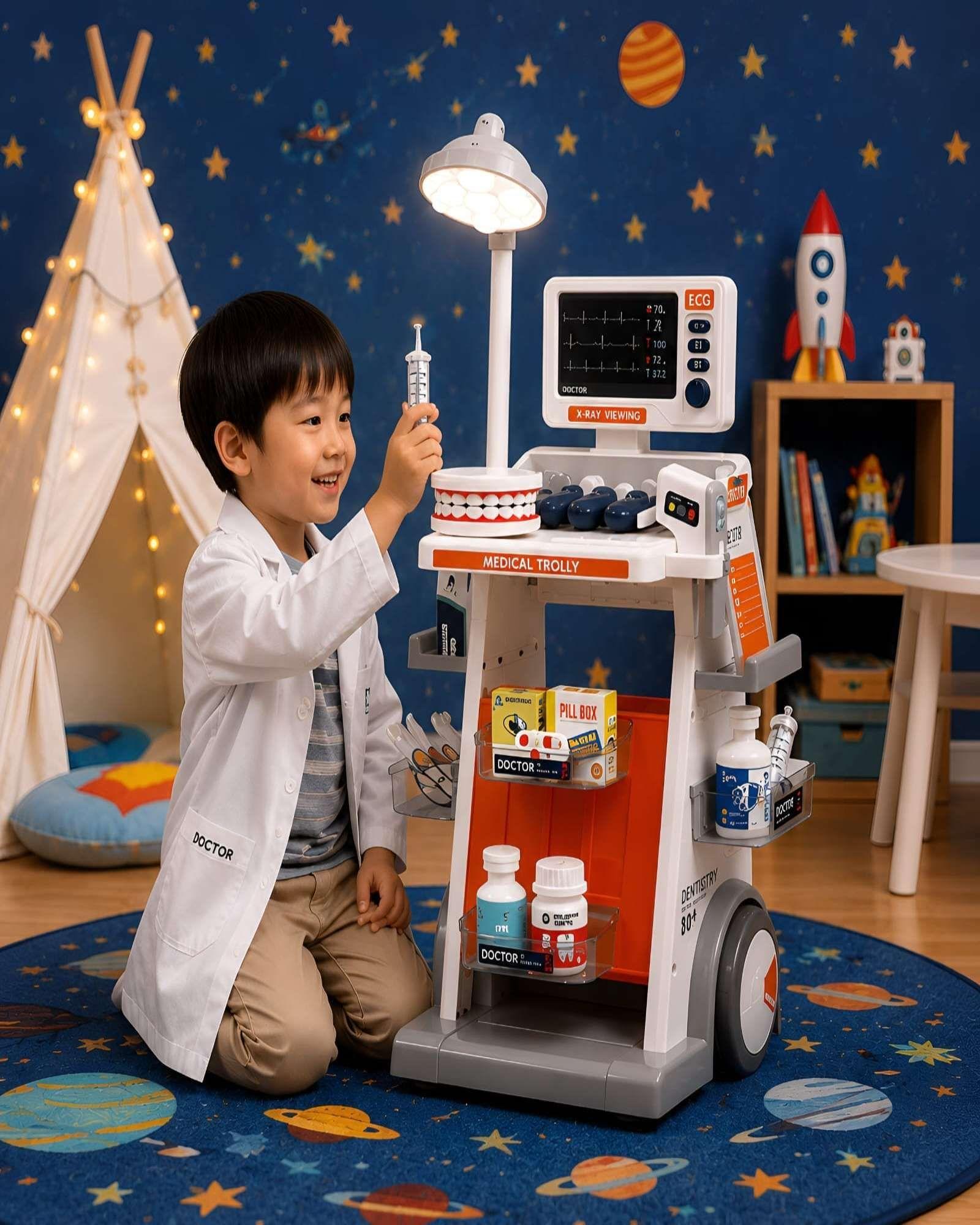Set de Juego Médico y Odontológico Medical Trolly  30 Piezas-1