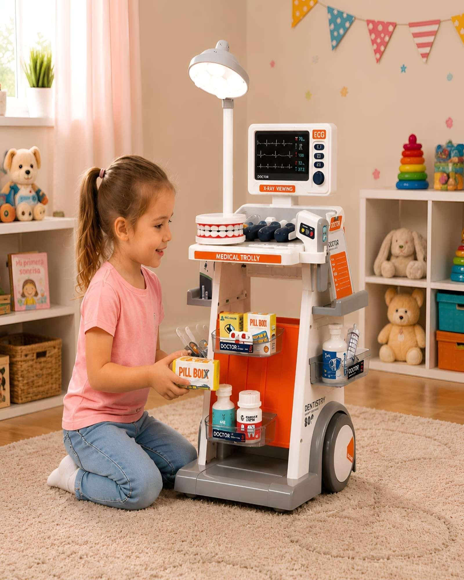 Set de Juego Médico y Odontológico Medical Trolly  30 Piezas-3