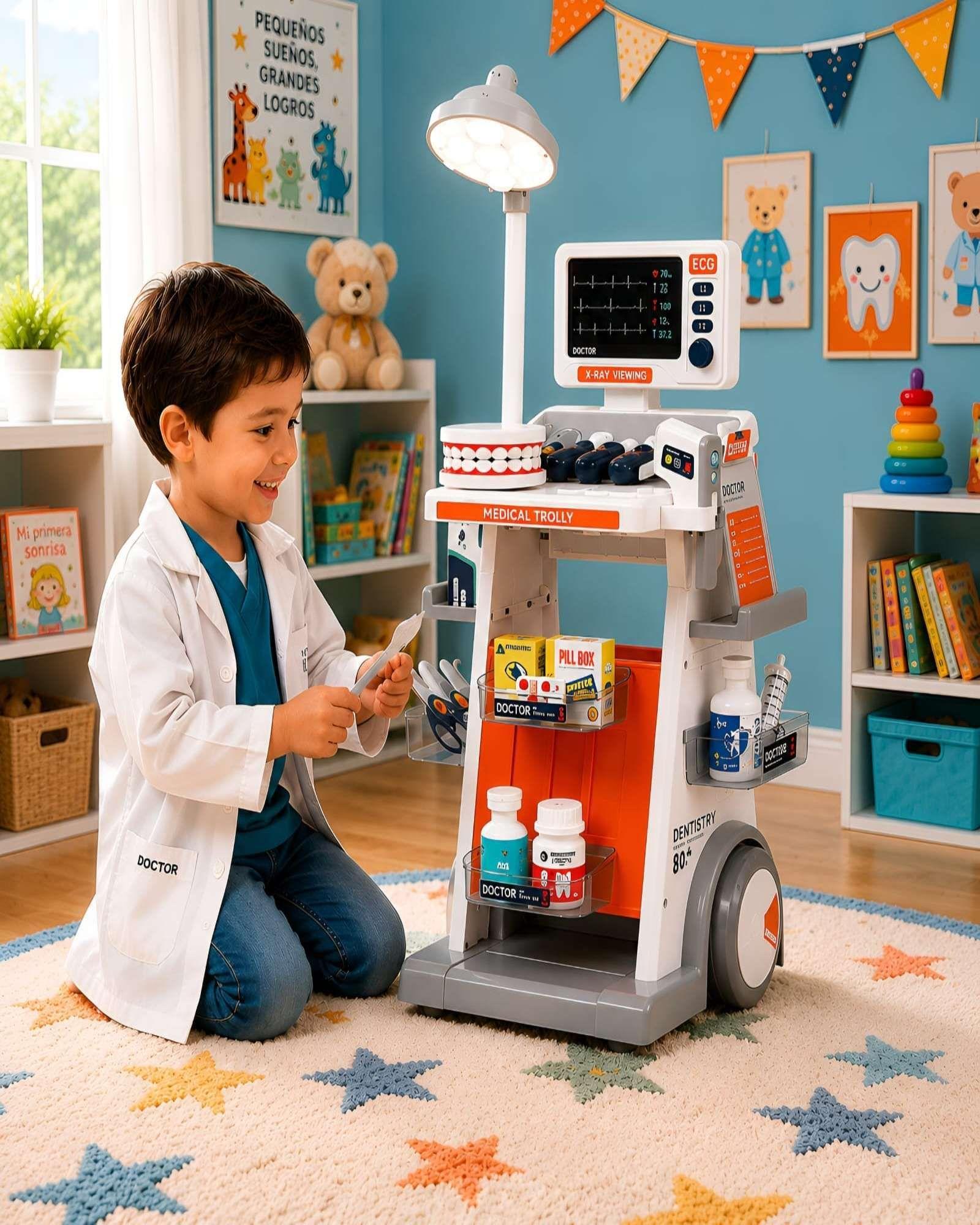 Set de Juego Médico y Odontológico Medical Trolly  30 Piezas-4