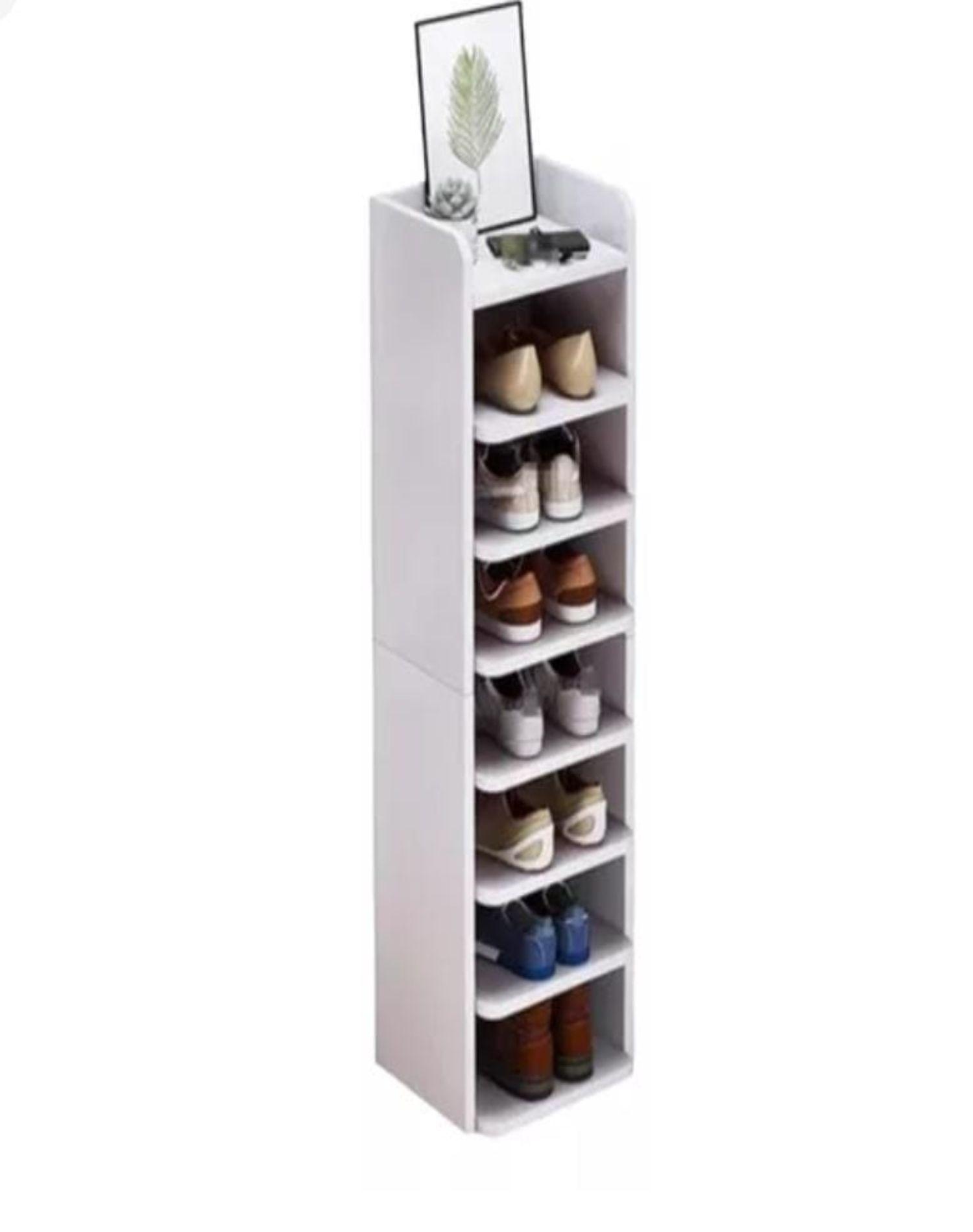 Organizador Armable Zapatera Madera 8 Niveles Closet-0