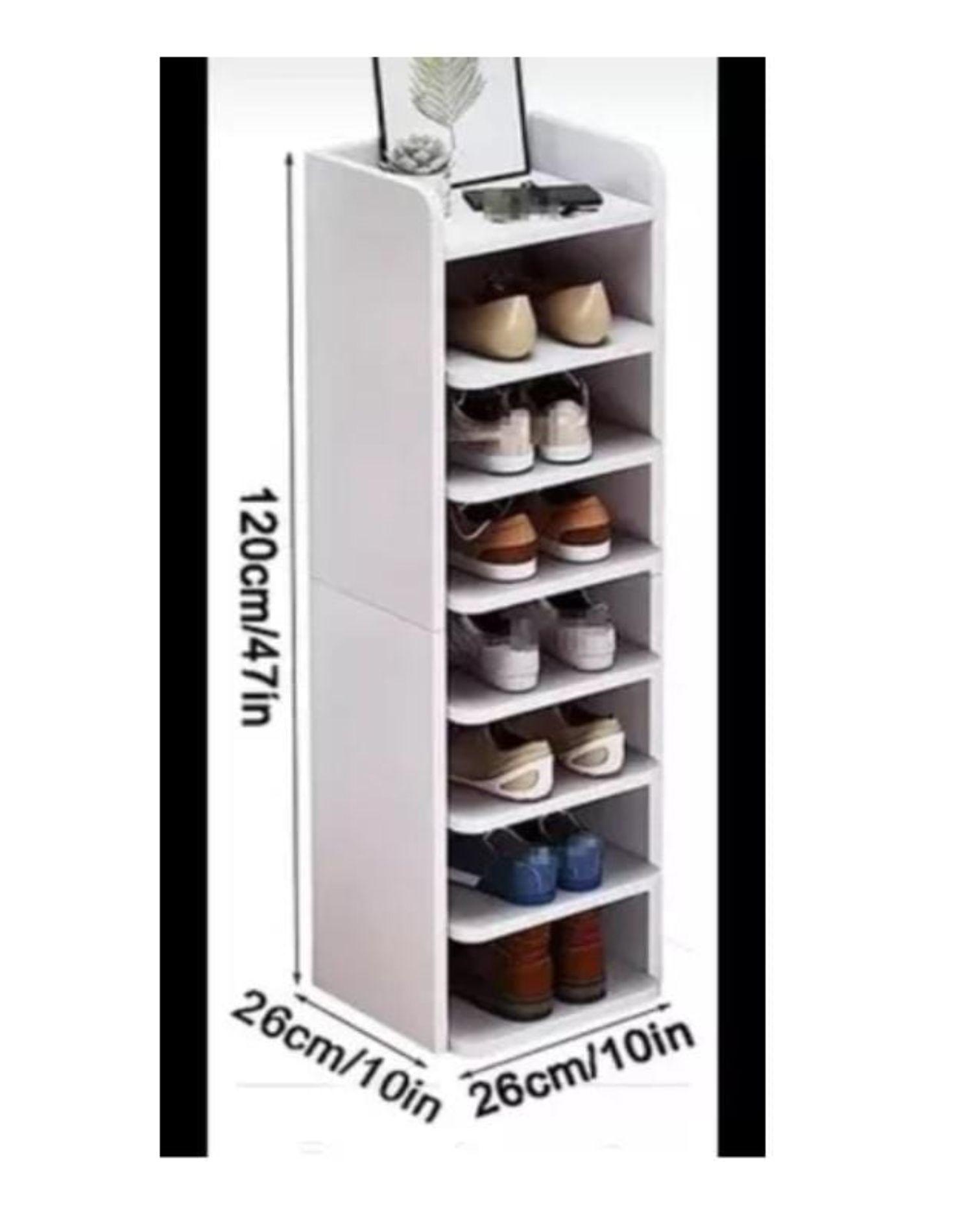 Organizador Armable Zapatera Madera 8 Niveles Closet-1