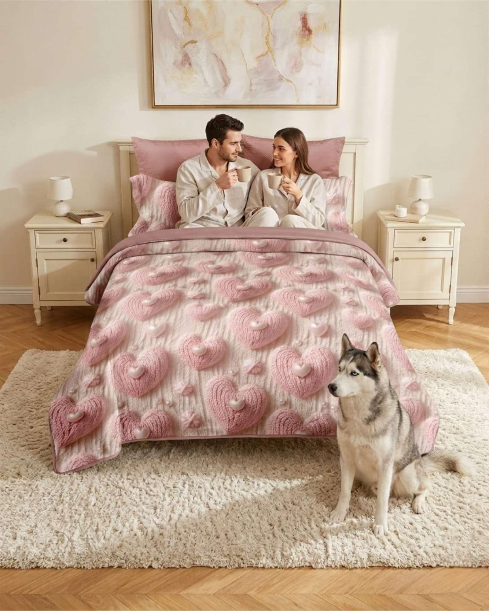 Quilt Cubrecamas Ligero Verano Efecto 5D 2Plaza 2P2-2
