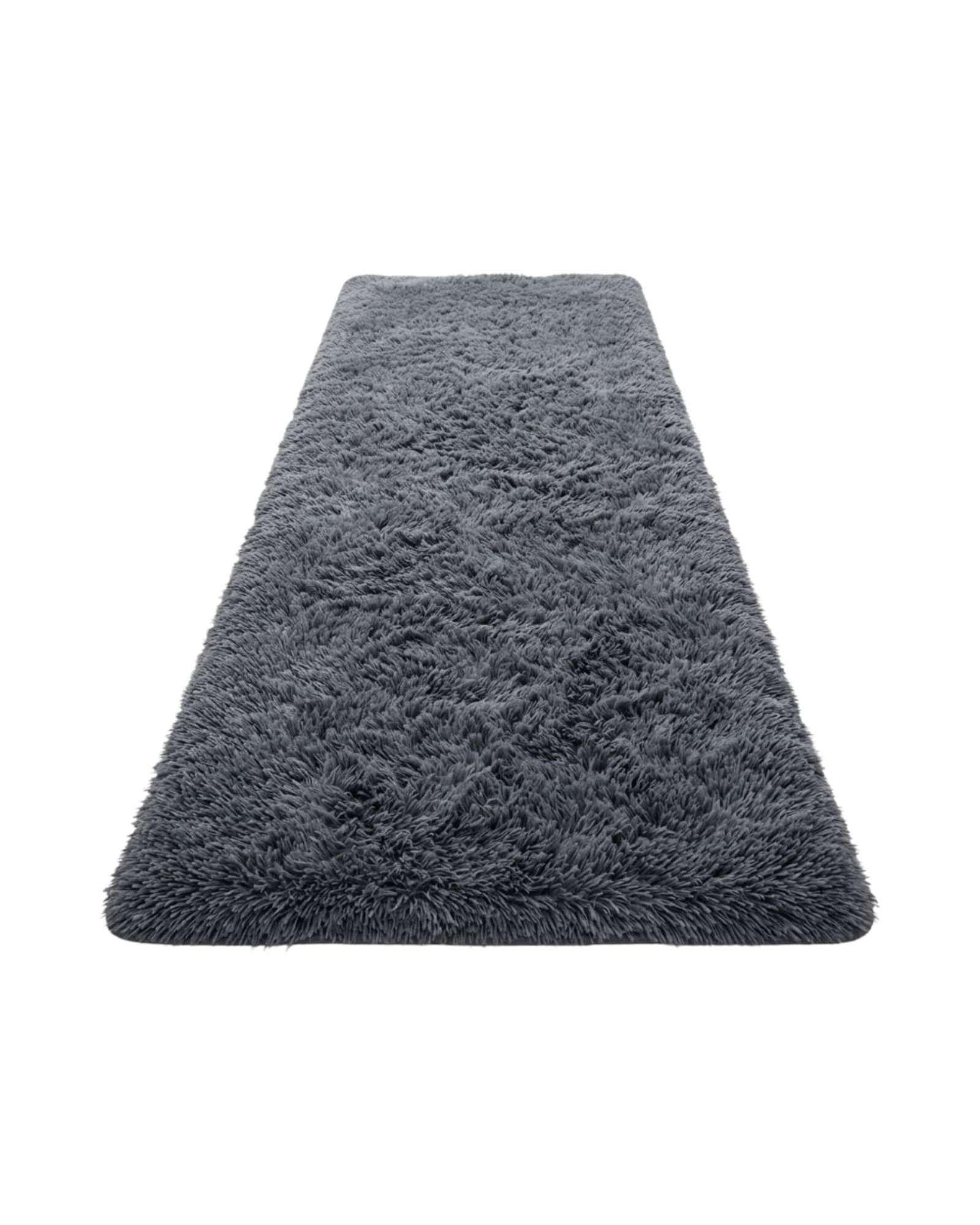 Alfombra Pasillera Shaggy 60x200 cm Pelo Largo Suave color gris-2