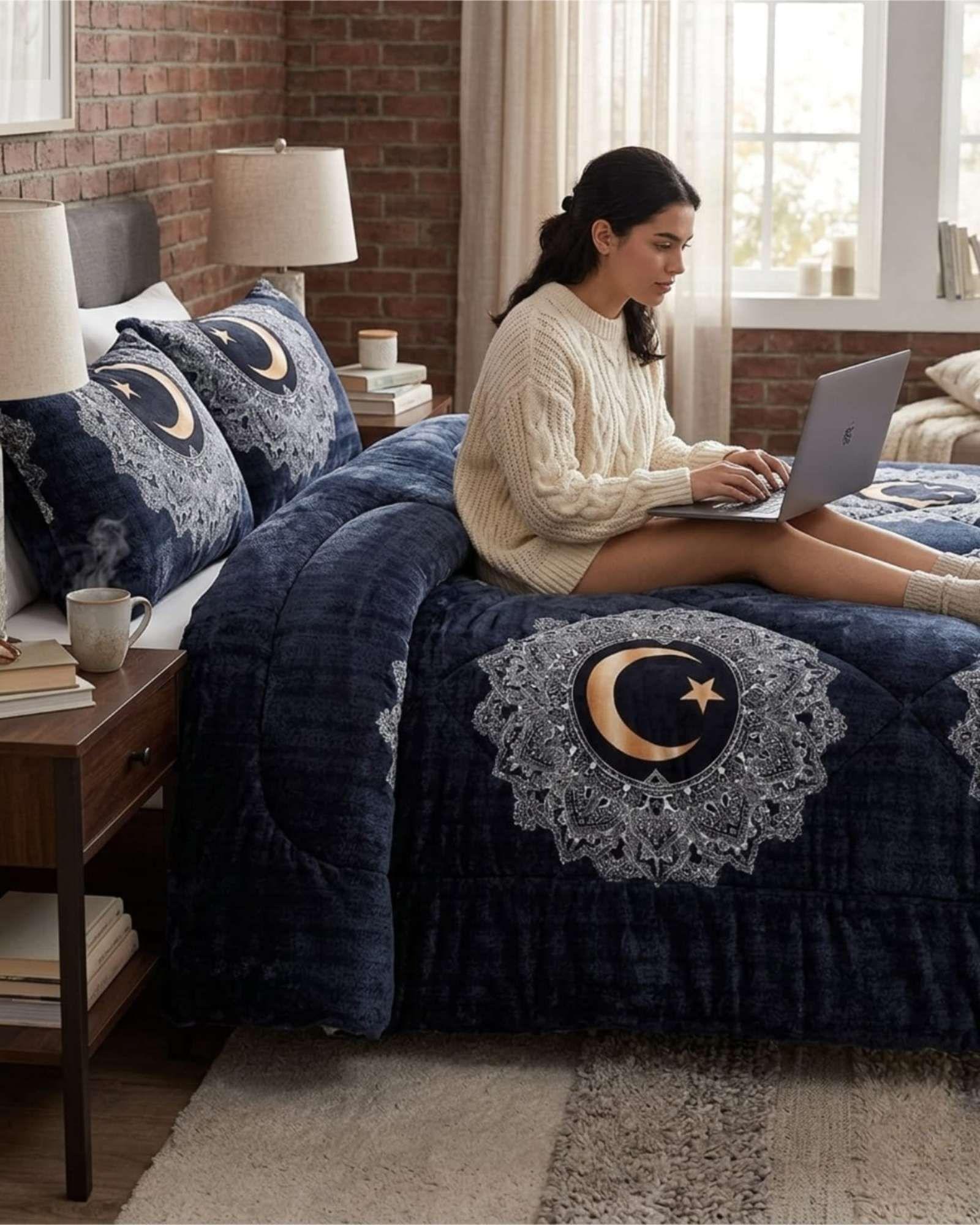 Plumón Térmico 2 Plazas Plush y Chiporro Extra Cálido Invierno A10-2